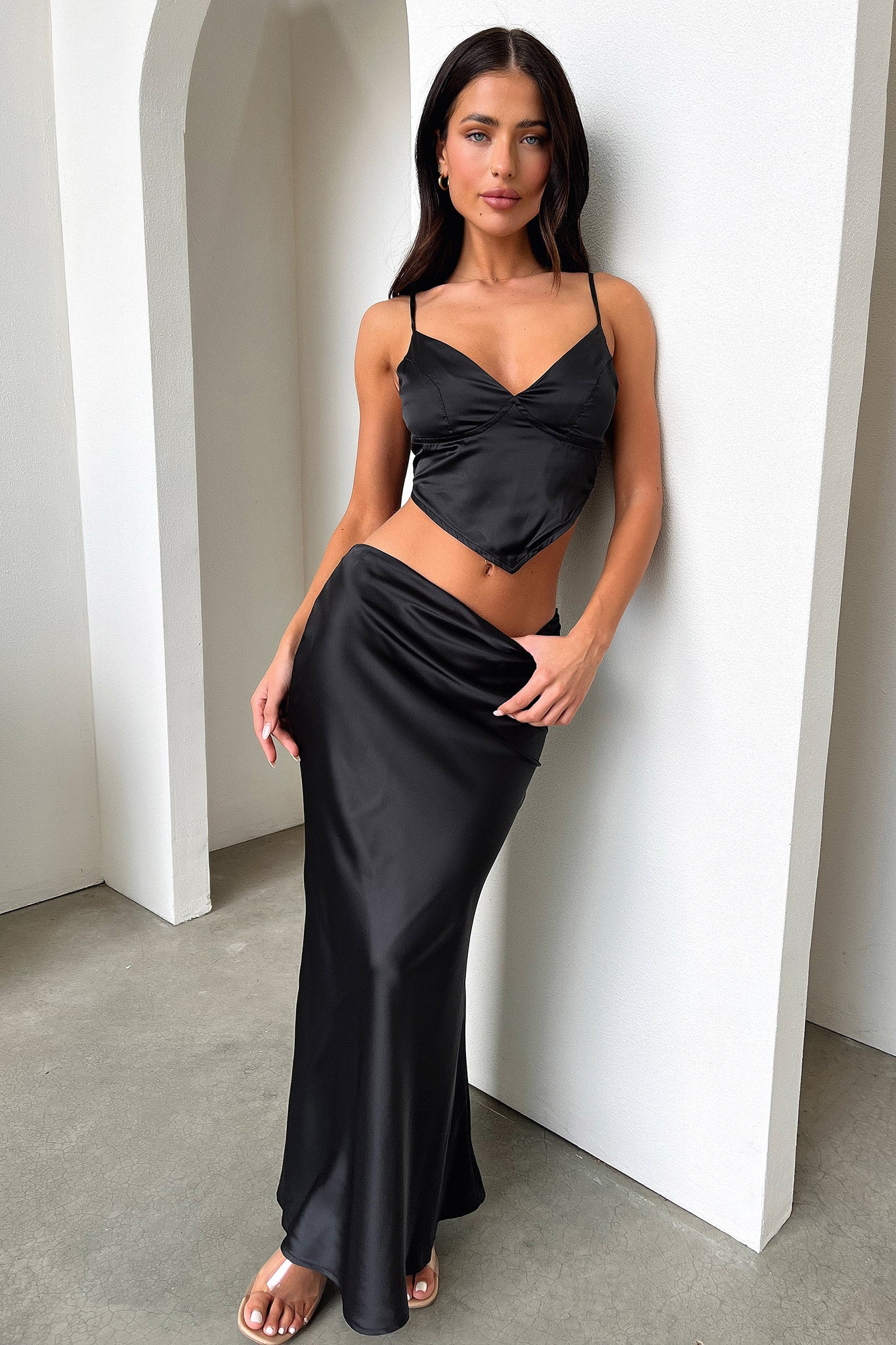 Adira Maxi Skirt - Black - Image 6
