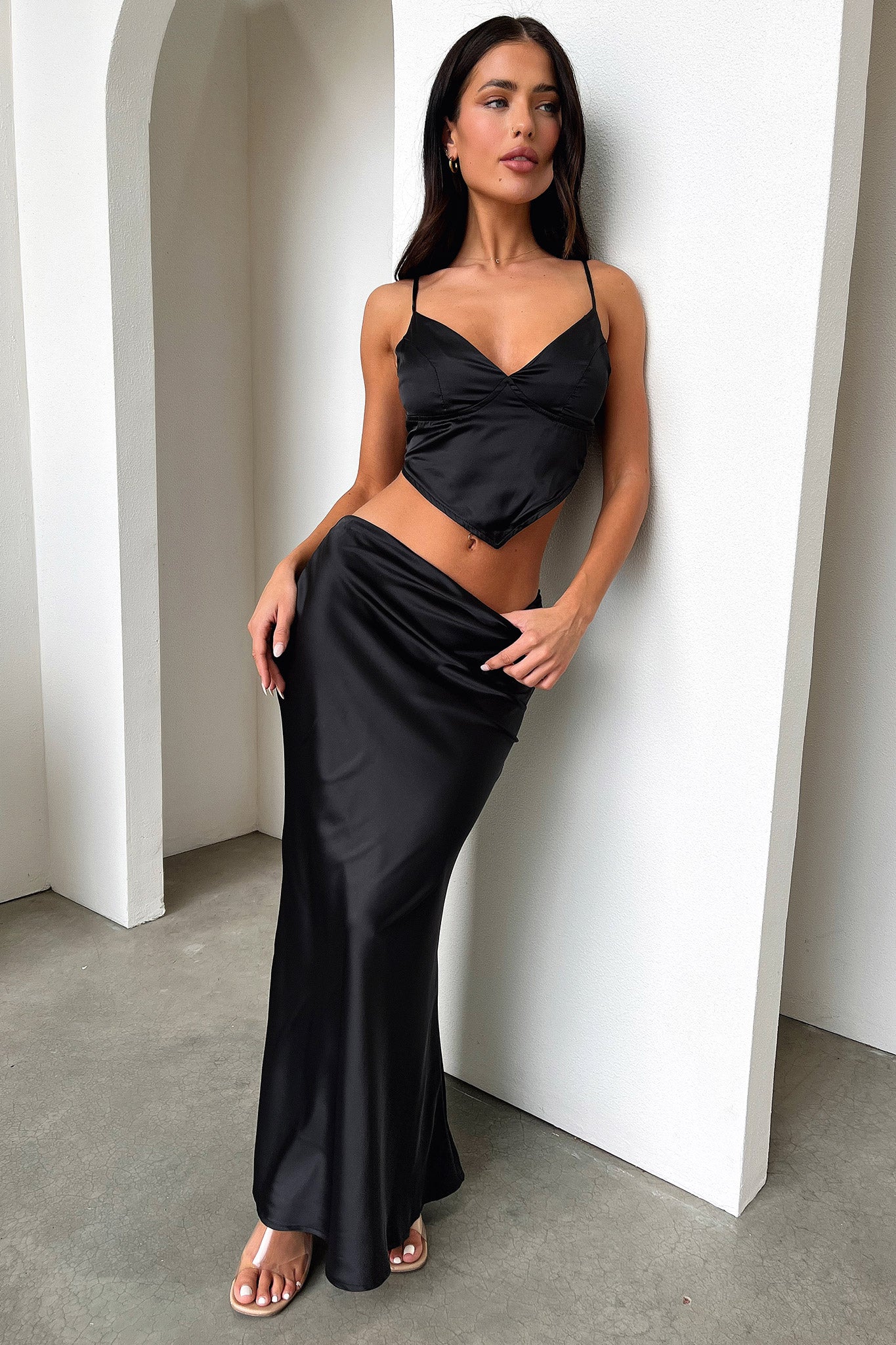 Adira Maxi Skirt - Black - Image 7