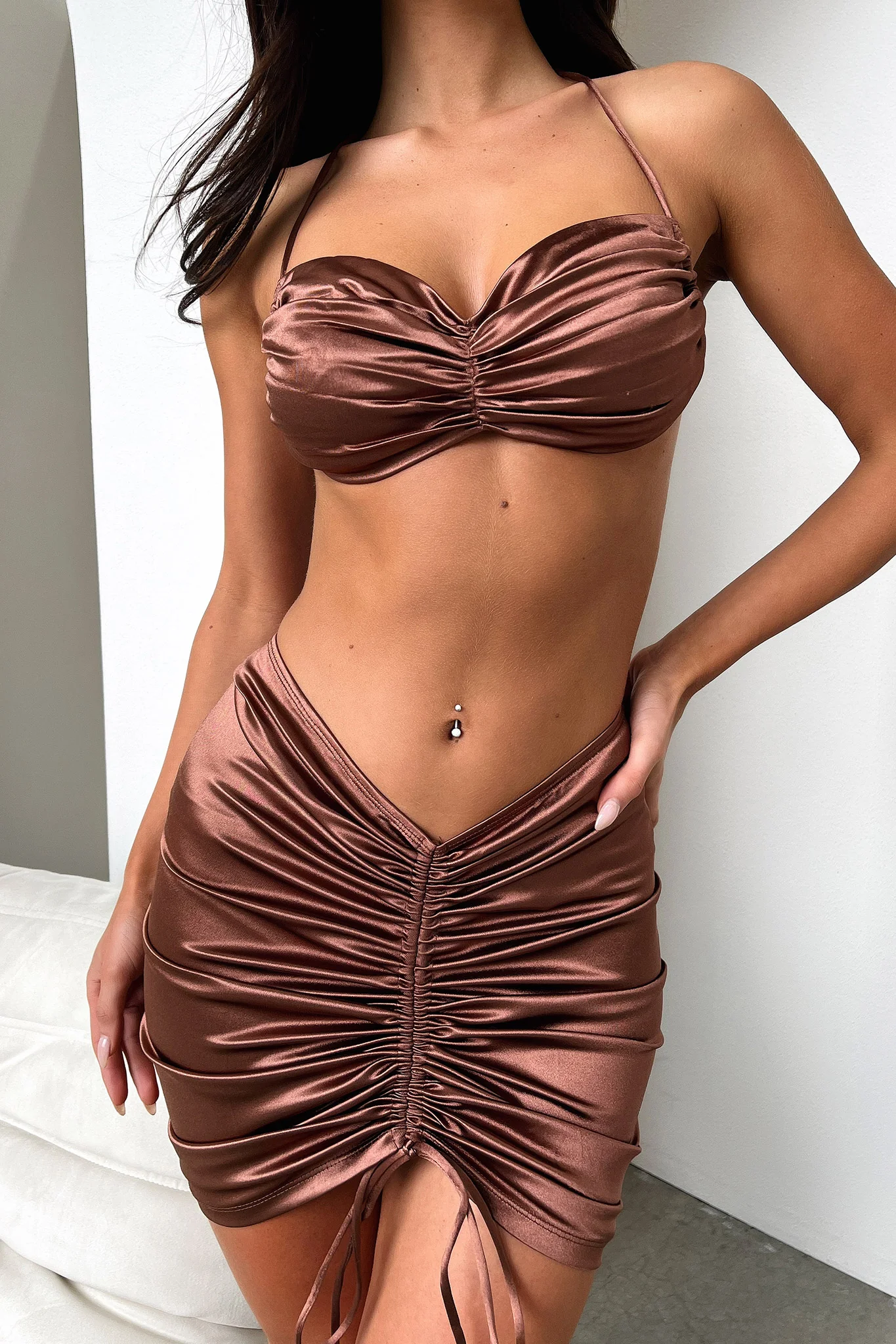 Alannah Crop - Brown - Image 9