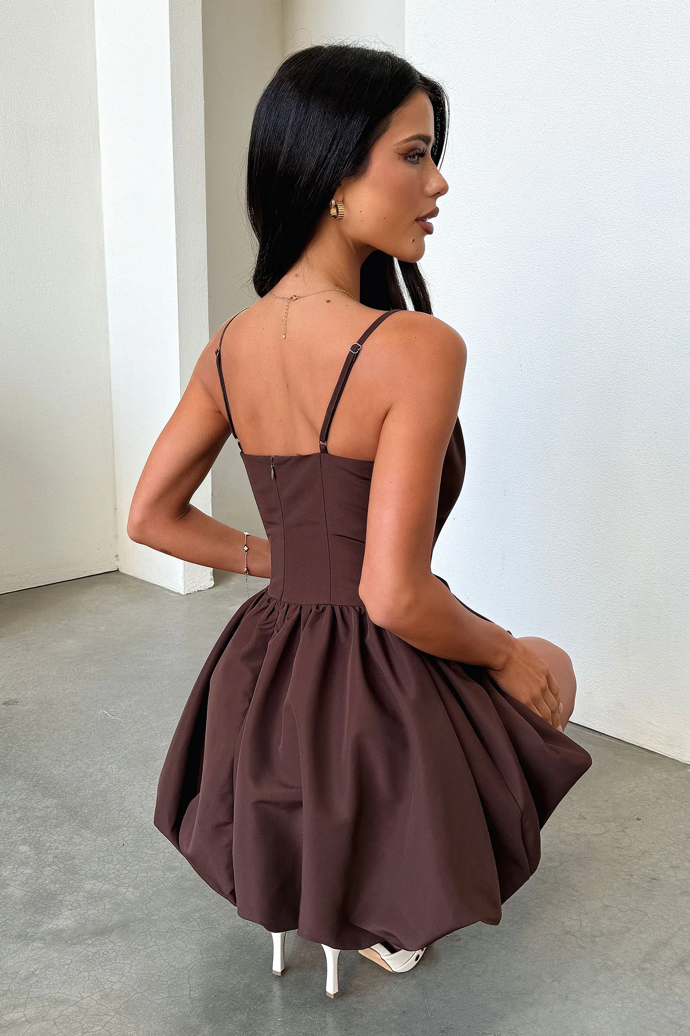 Albin Dress - Brown - Image 3