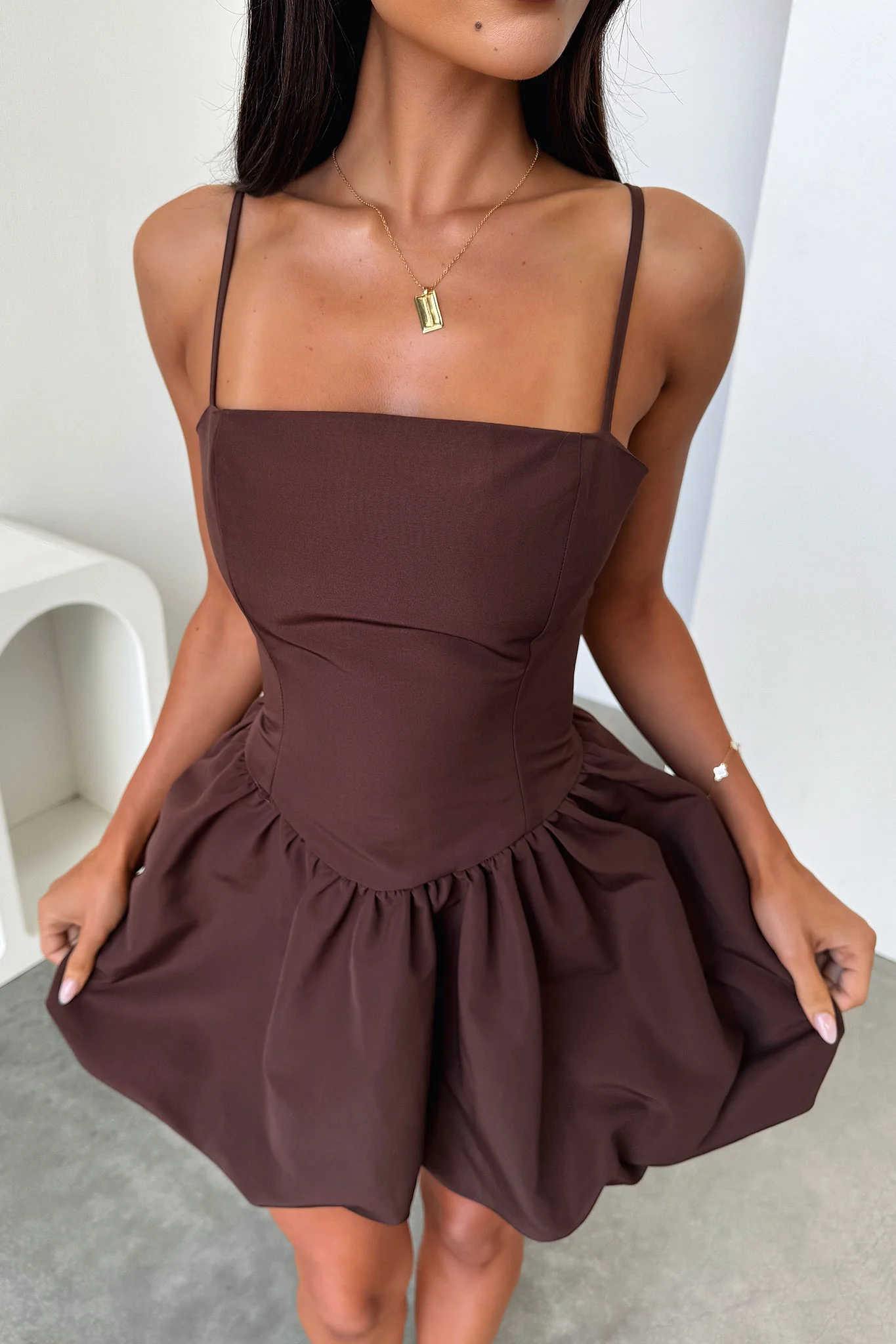 Albin Dress - Brown - Image 5