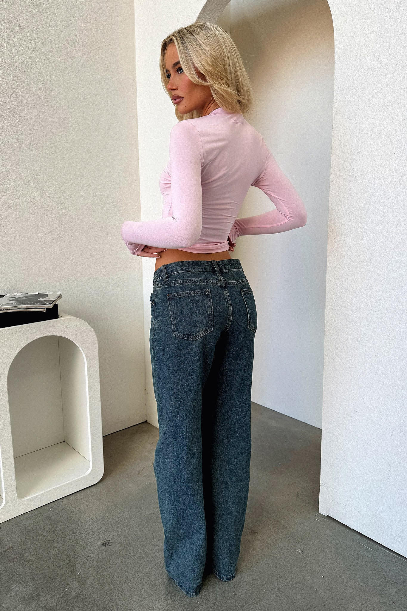 Amos Long Sleeve Tee - Pink - Image 7
