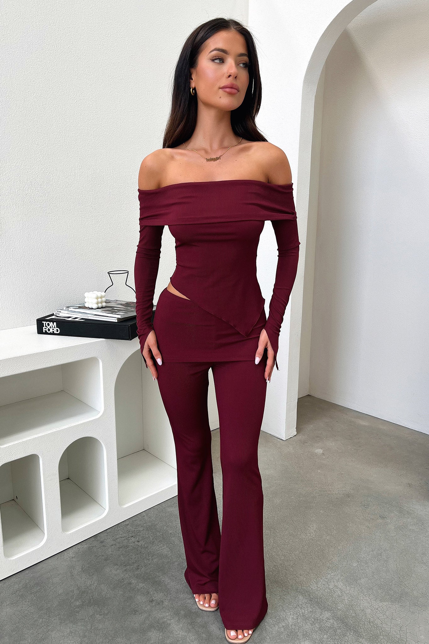 Aniston Pants - Burgundy - Image 6