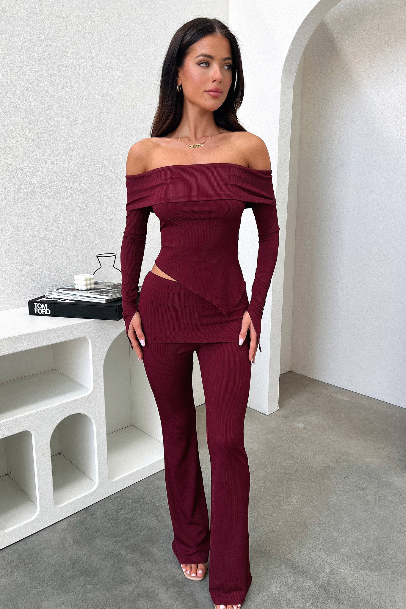 Aniston Pants - Burgundy - Image 9