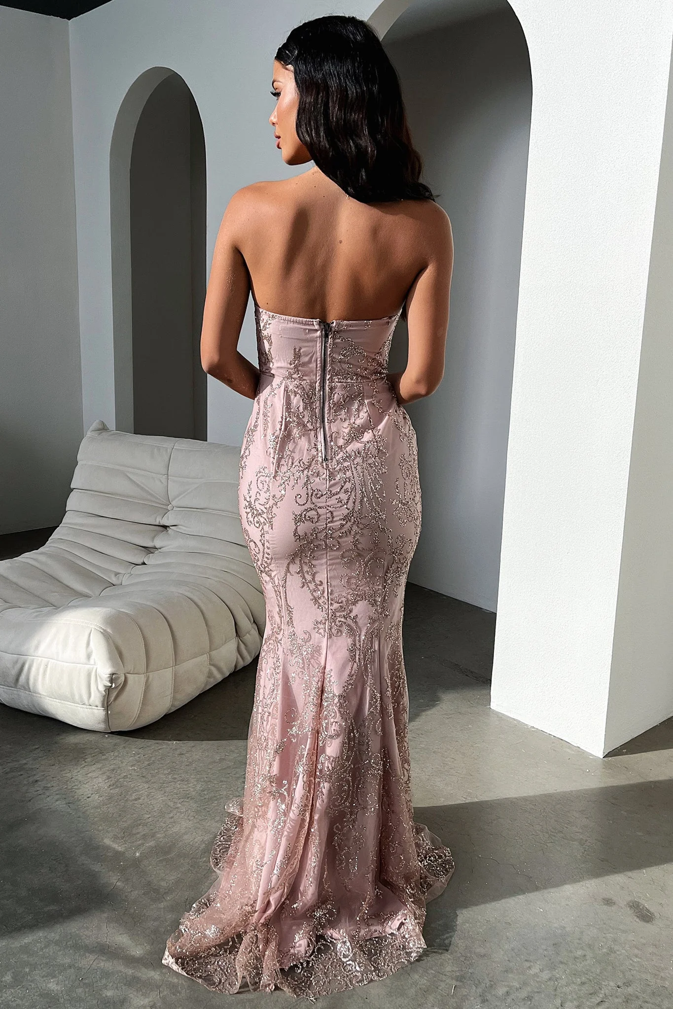 Ardell Maxi Dress - Pink Glitter - Image 6