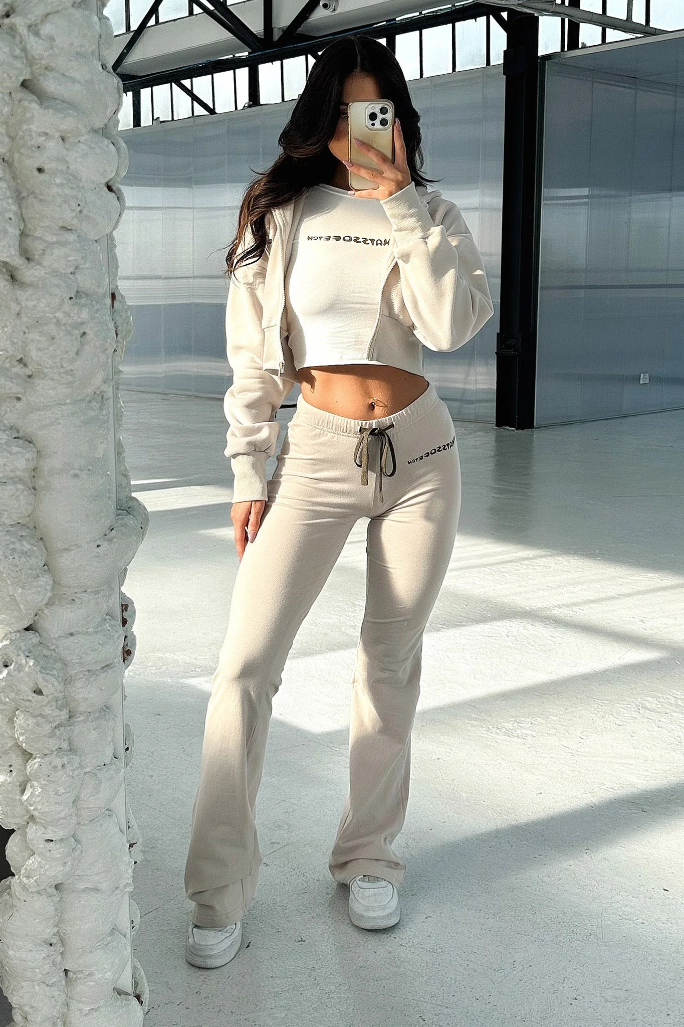 Bamba Cropped Jacket - Bone - Image 5