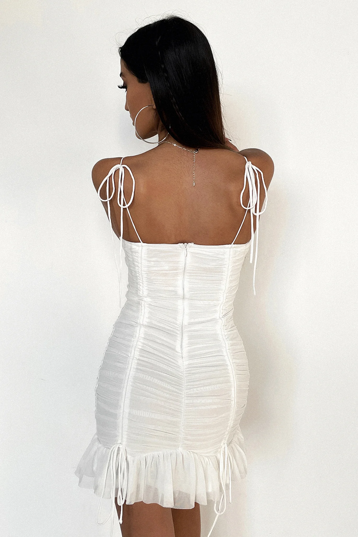 Cassidy Dress - White Mesh - Image 2