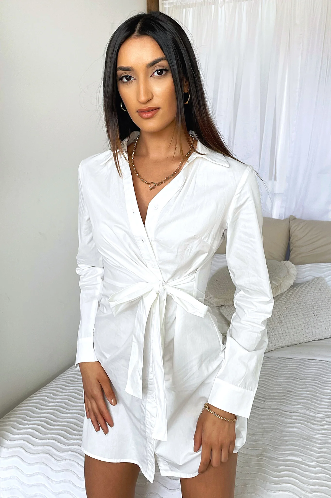 Cella T-Shirt Dress - White - Image 5