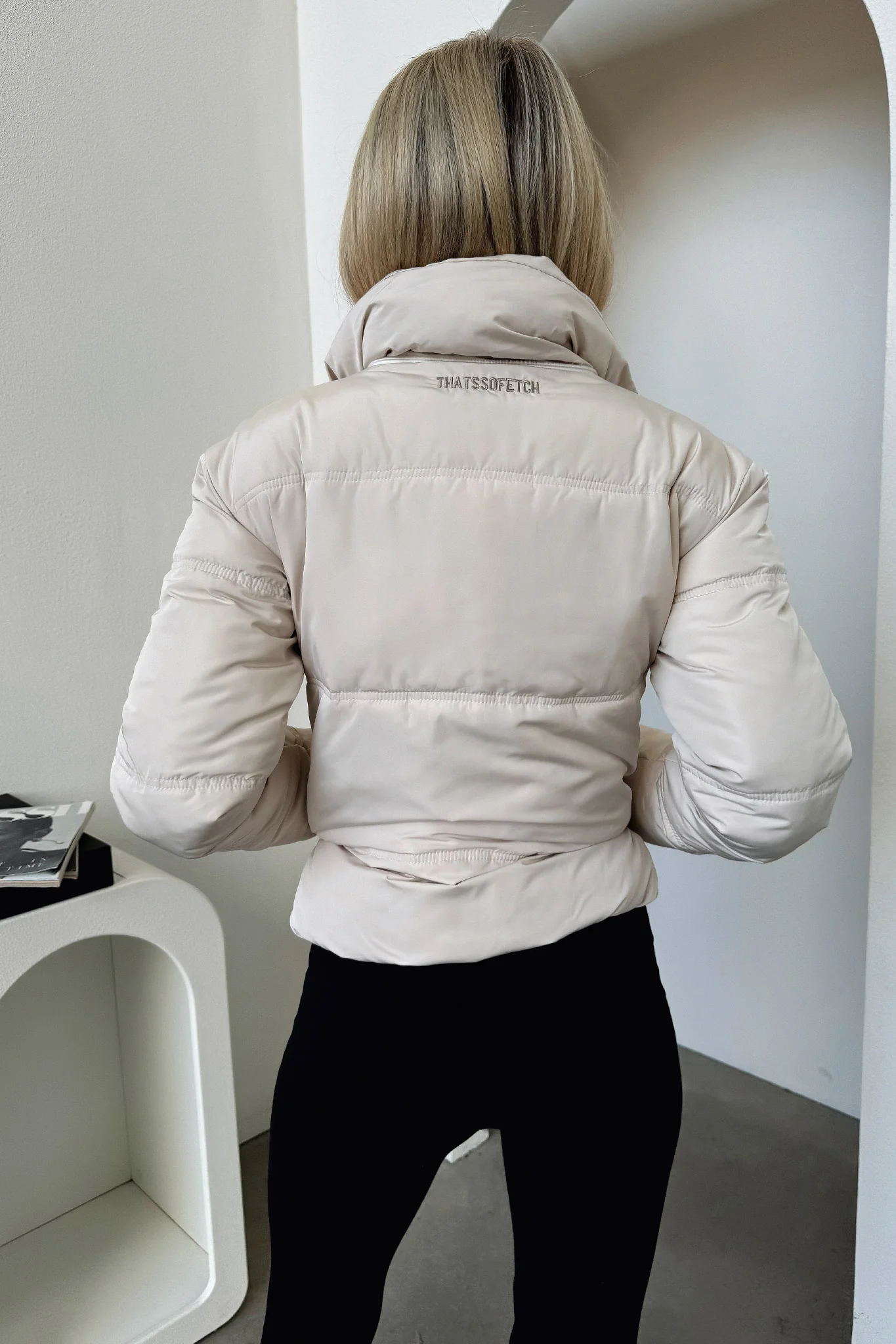 Coleman Puffer Jacket - Bone - Image 11