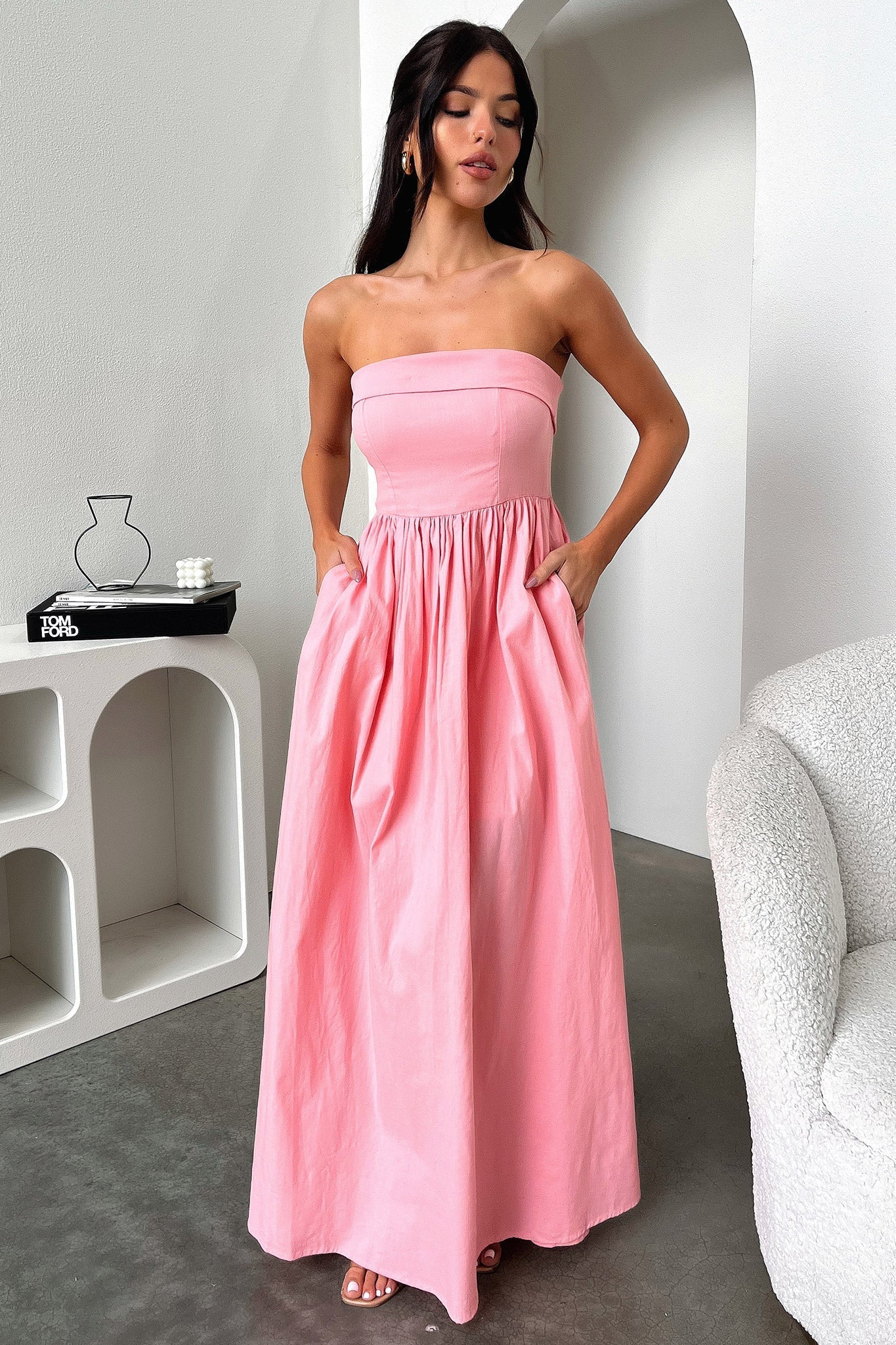 Cornell Maxi Dress - Pink - Image 2