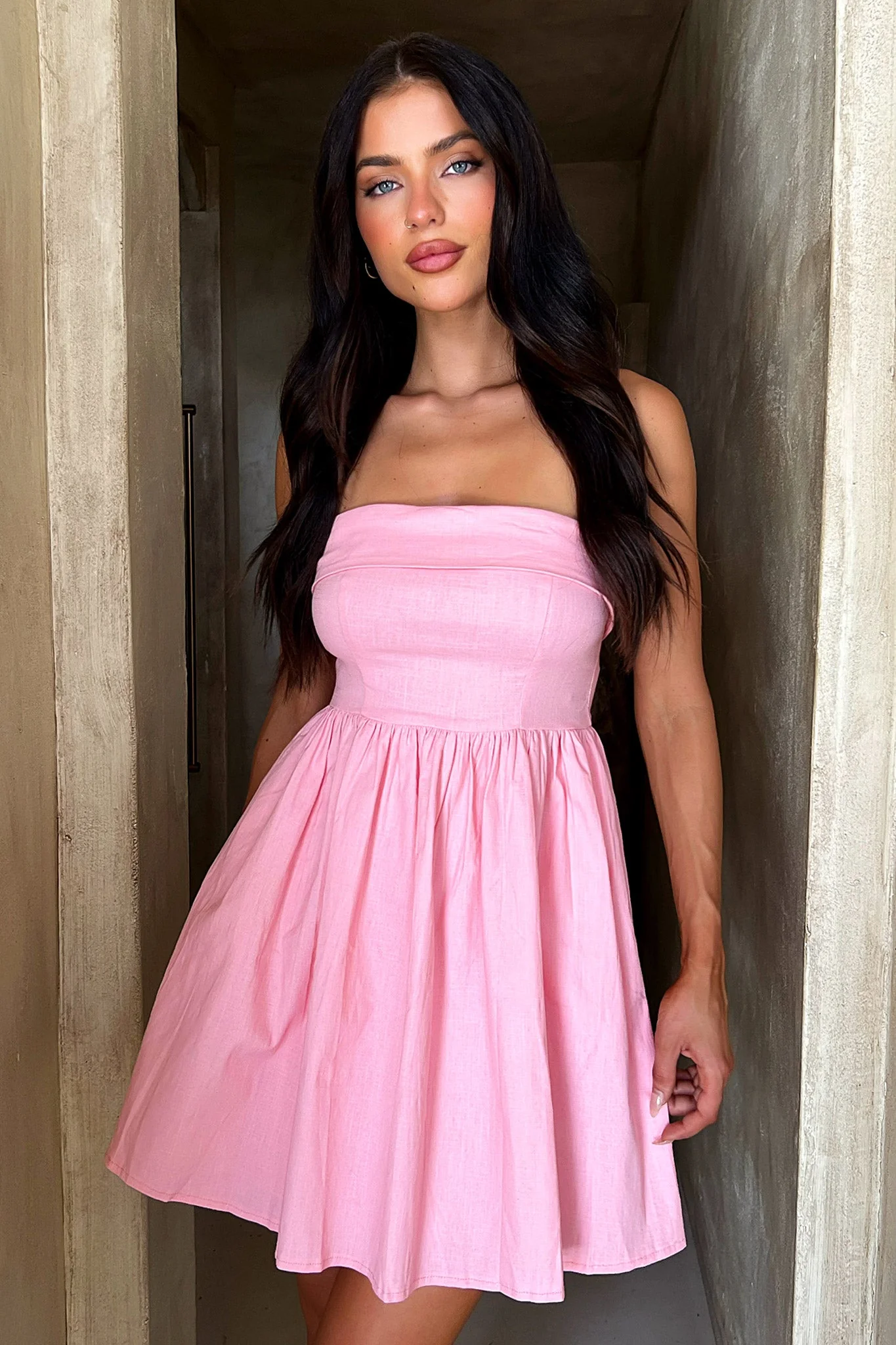 Cornell Mini Dress - Baby Pink - Image 5