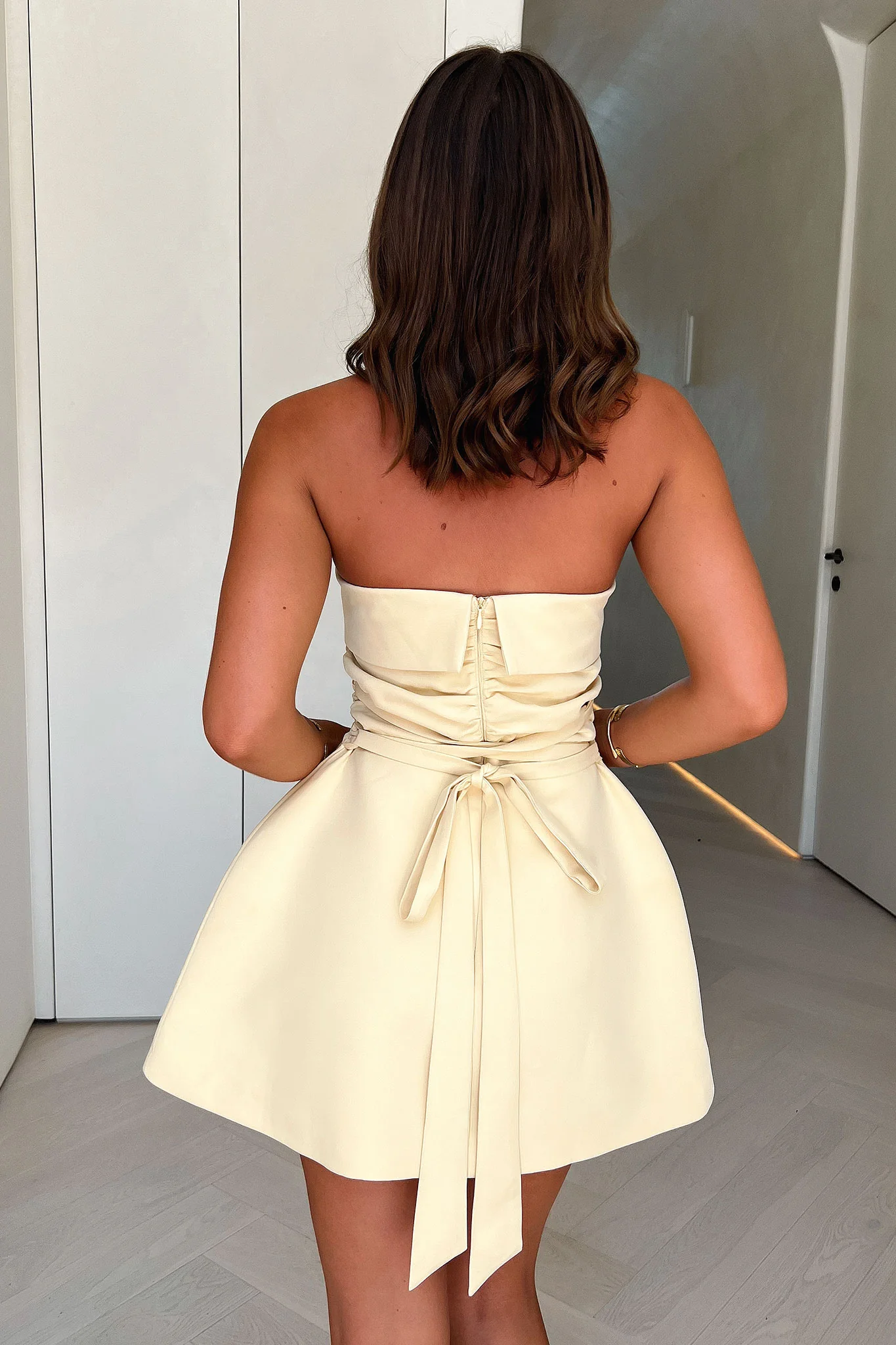 Evonne Strapless Mini Dress - Yellow - Image 4