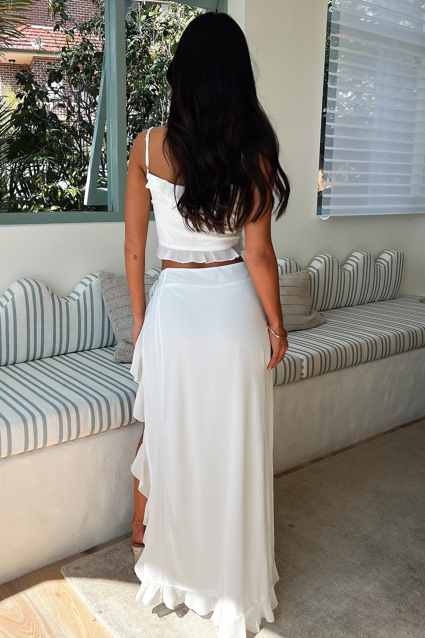 Flores Maxi Skirt - White - Image 11
