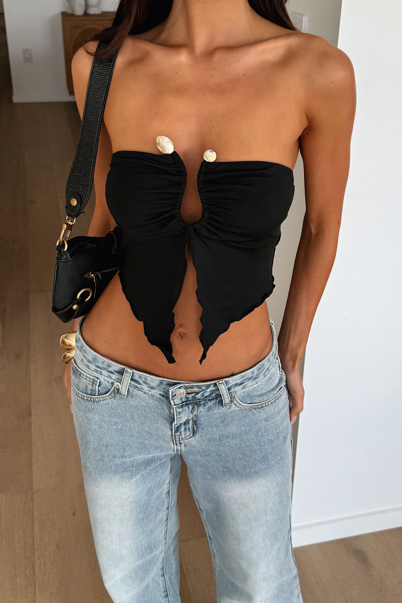 Inara Strapless Top - Black - Image 2