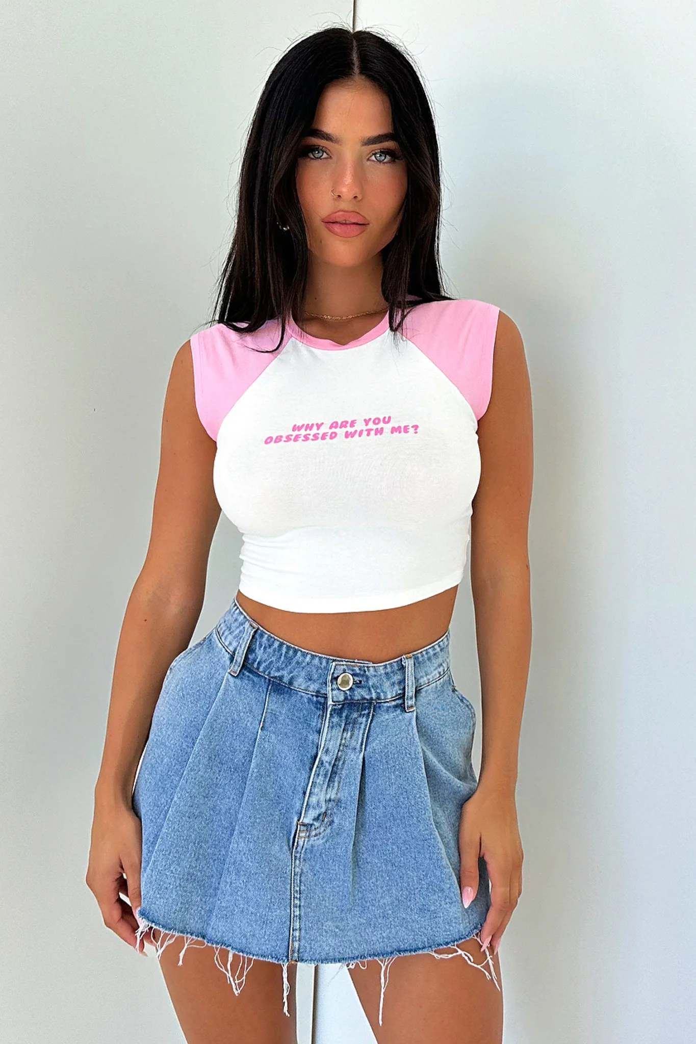 Jarryd Baby Tee - Pink / White - Image 5