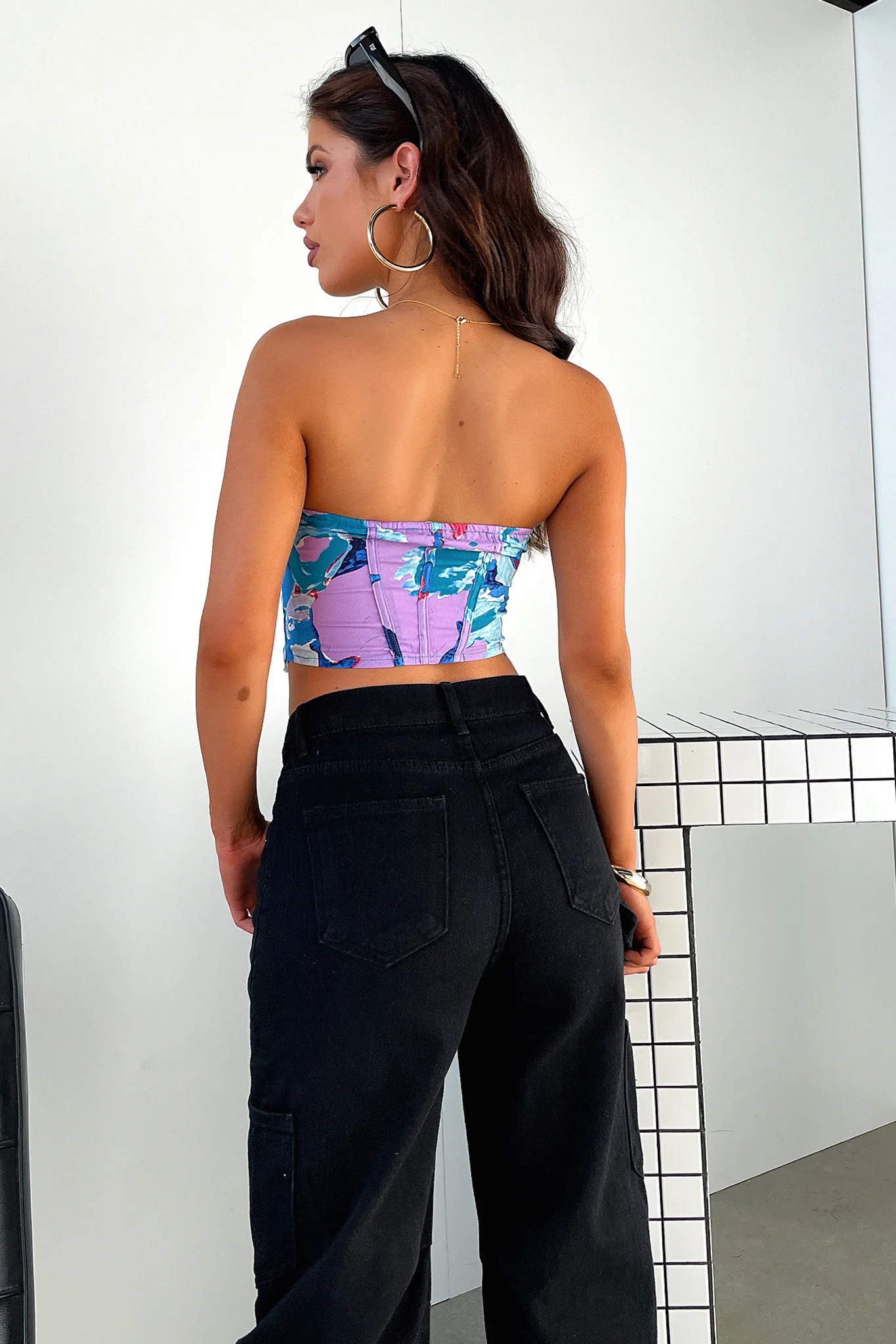 Jayde Corset - Blue Pattern - Image 6