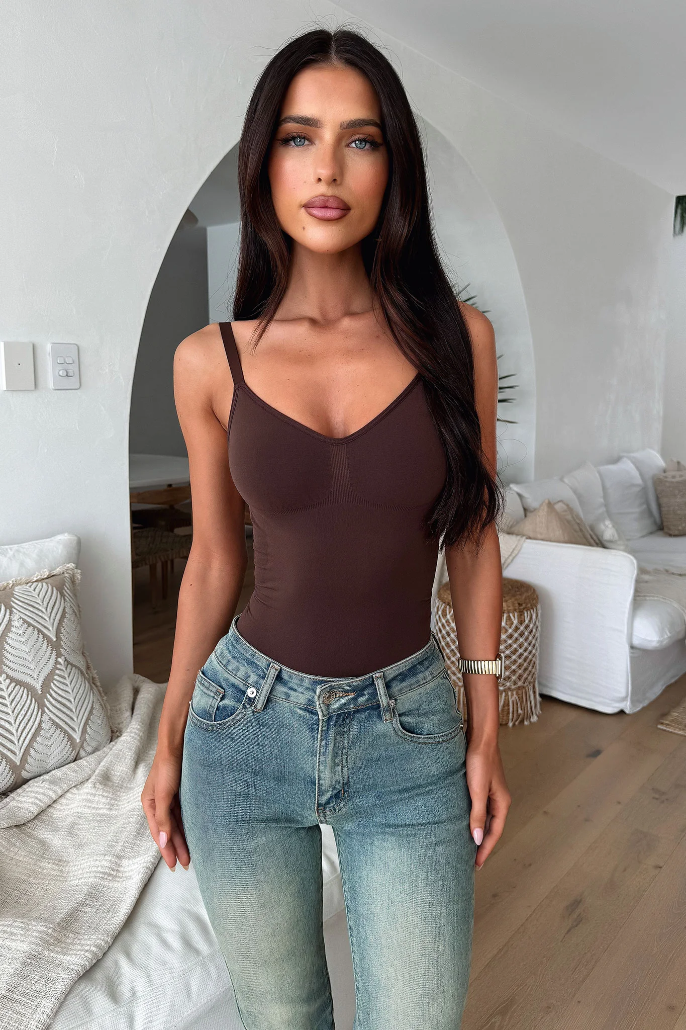 Joella Shapewear Bodysuit - Brown - Image 4