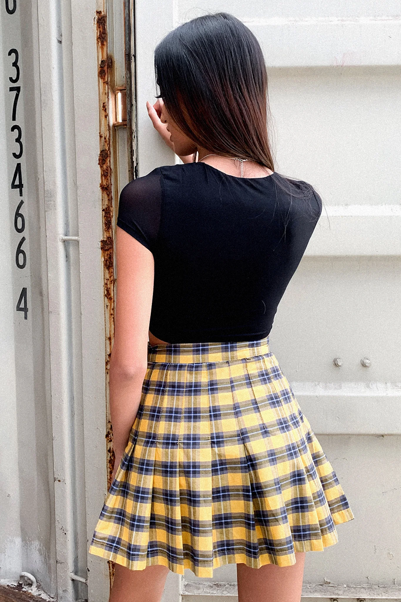 Kareena Skirt - Yellow Plaid - Image 4