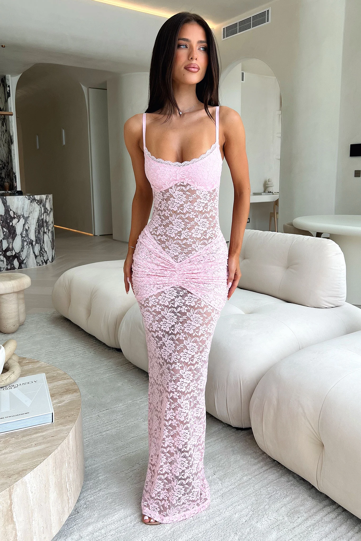 Kayden Maxi Dress - Baby Pink - Image 4