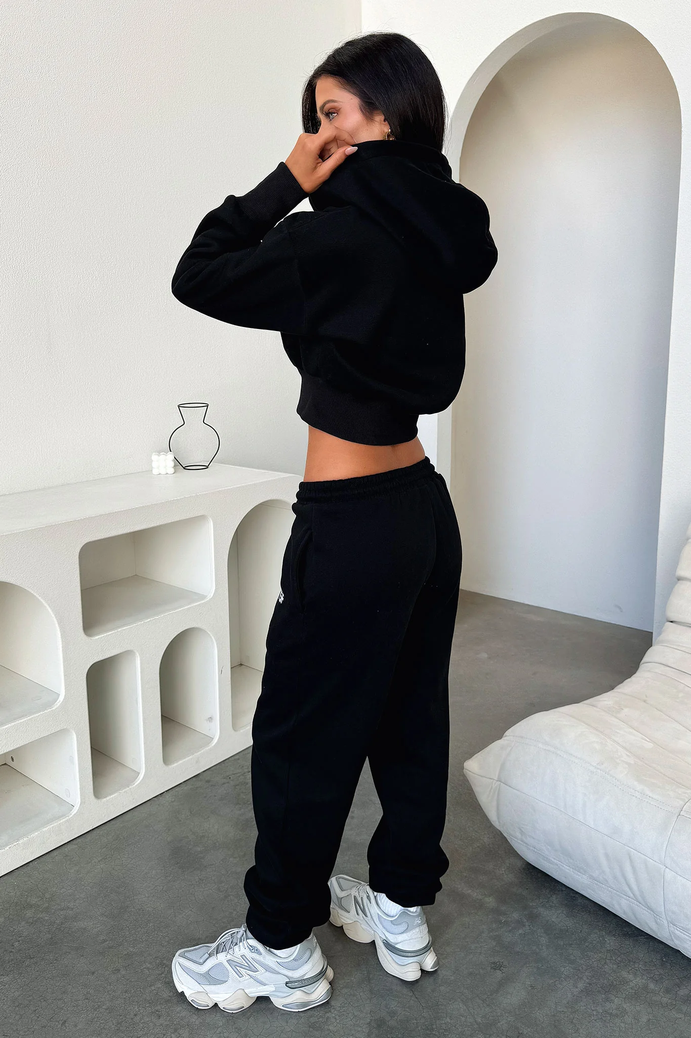 Kaztek Cropped Jacket - Black - Image 8