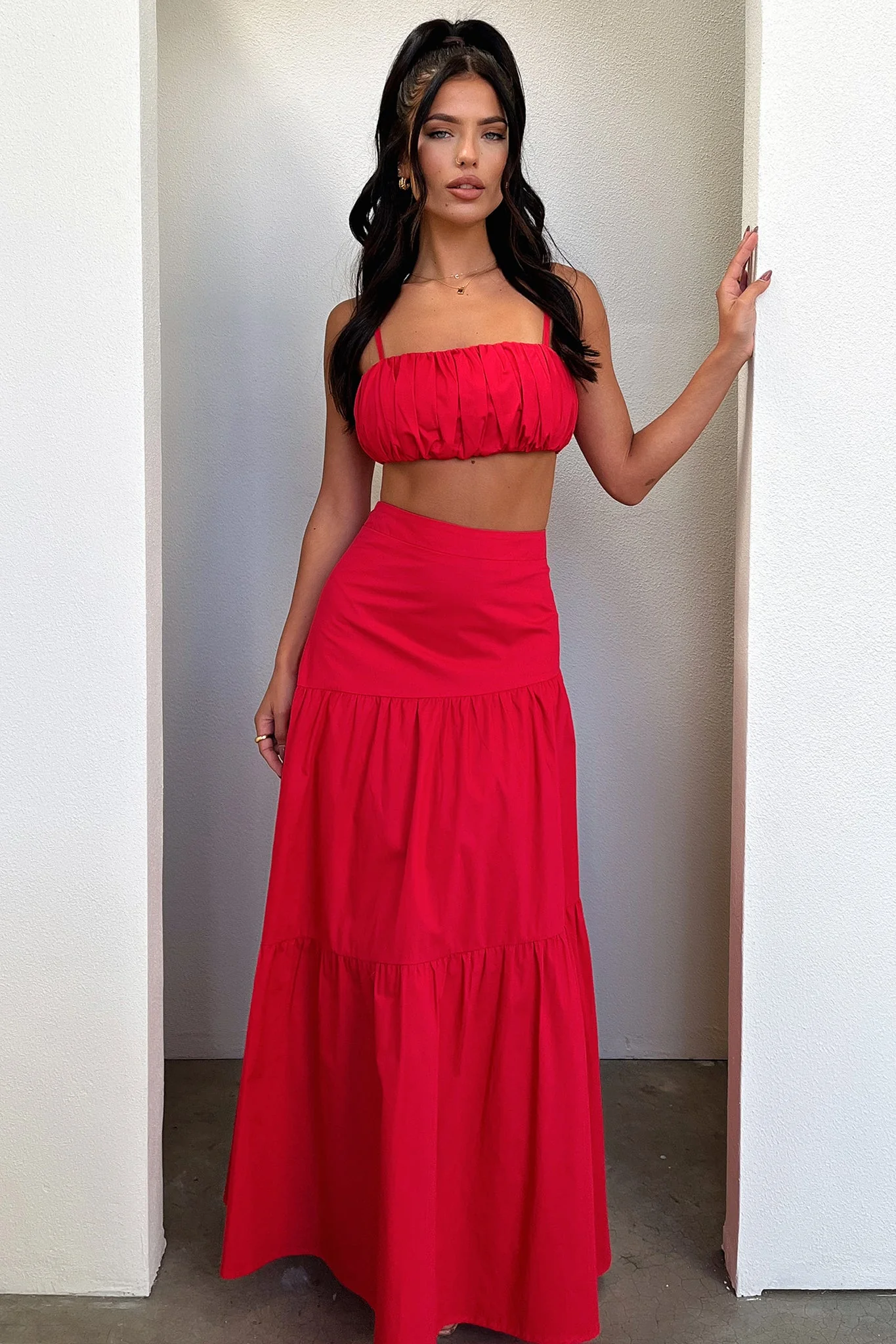 Lateisha Crop - Red - Image 2