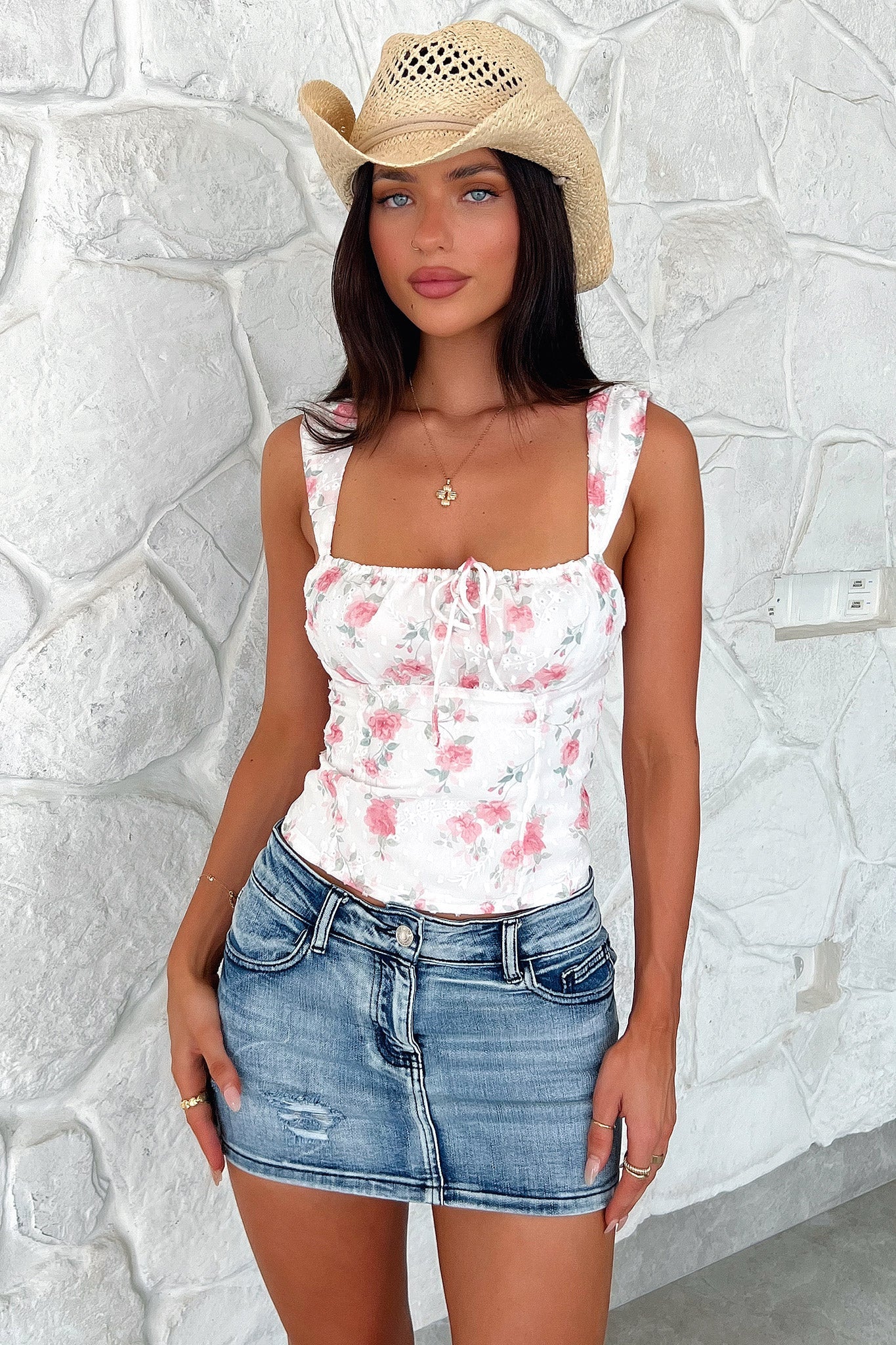 Leia Top - Pink Floral - Image 4