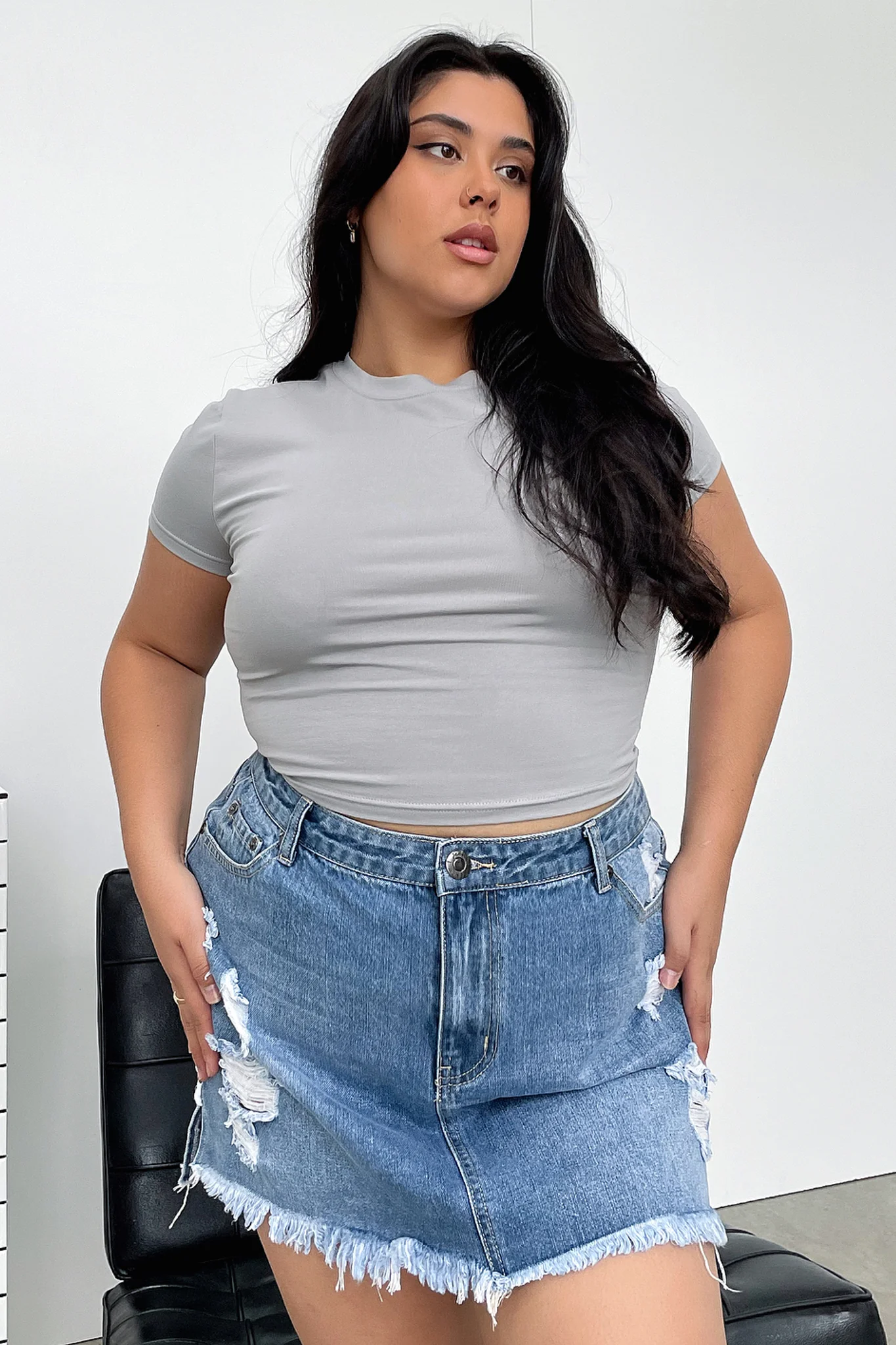 Lemar Baby Tee - Grey - Image 9