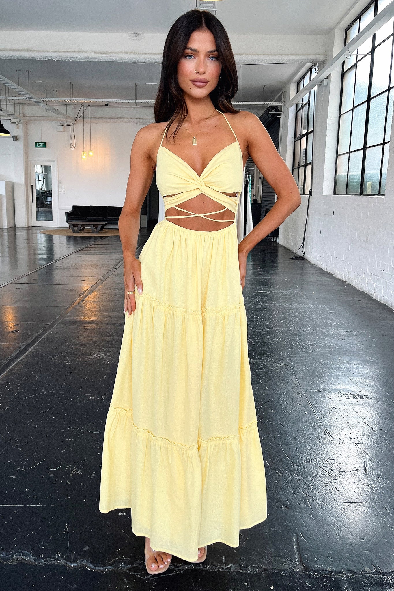 Lucy Maxi Dress - Yellow - Image 6