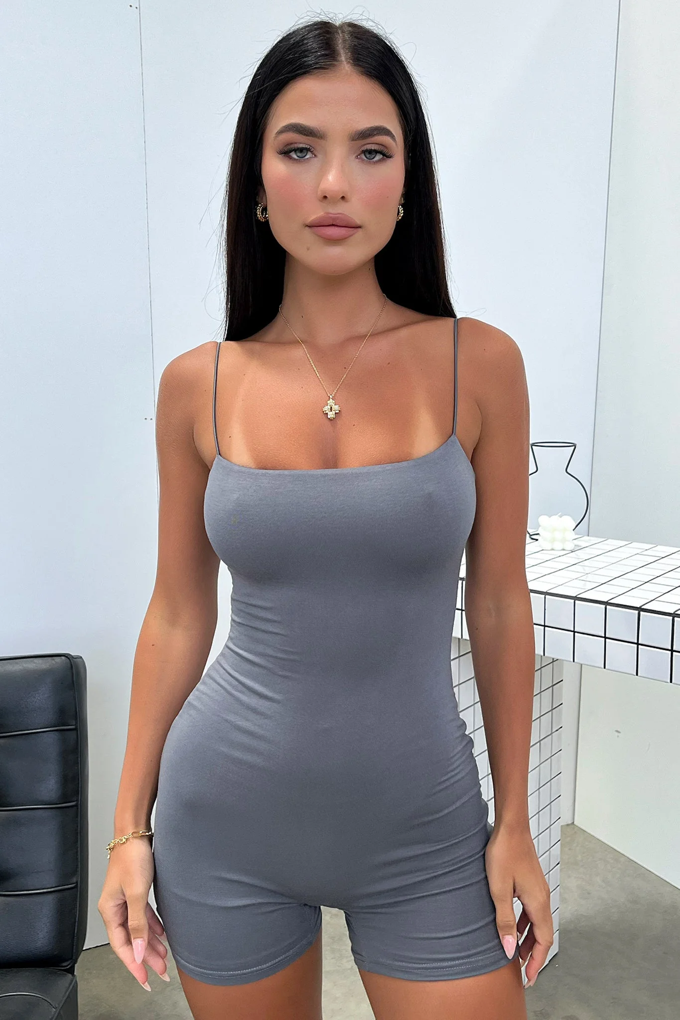 Mace Playsuit - Charcoal - Image 4