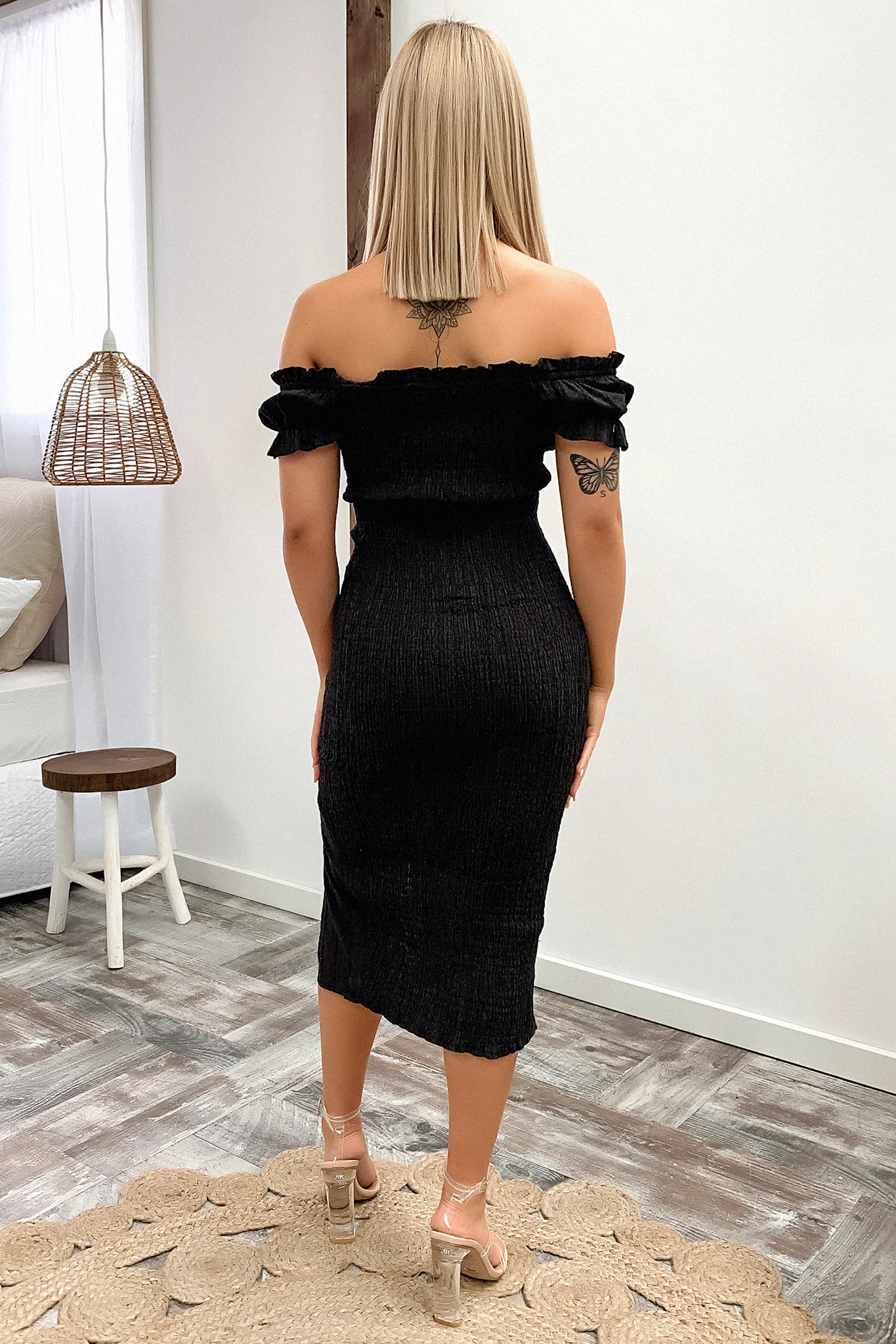 Maisie Midi Dress - Black - Image 8