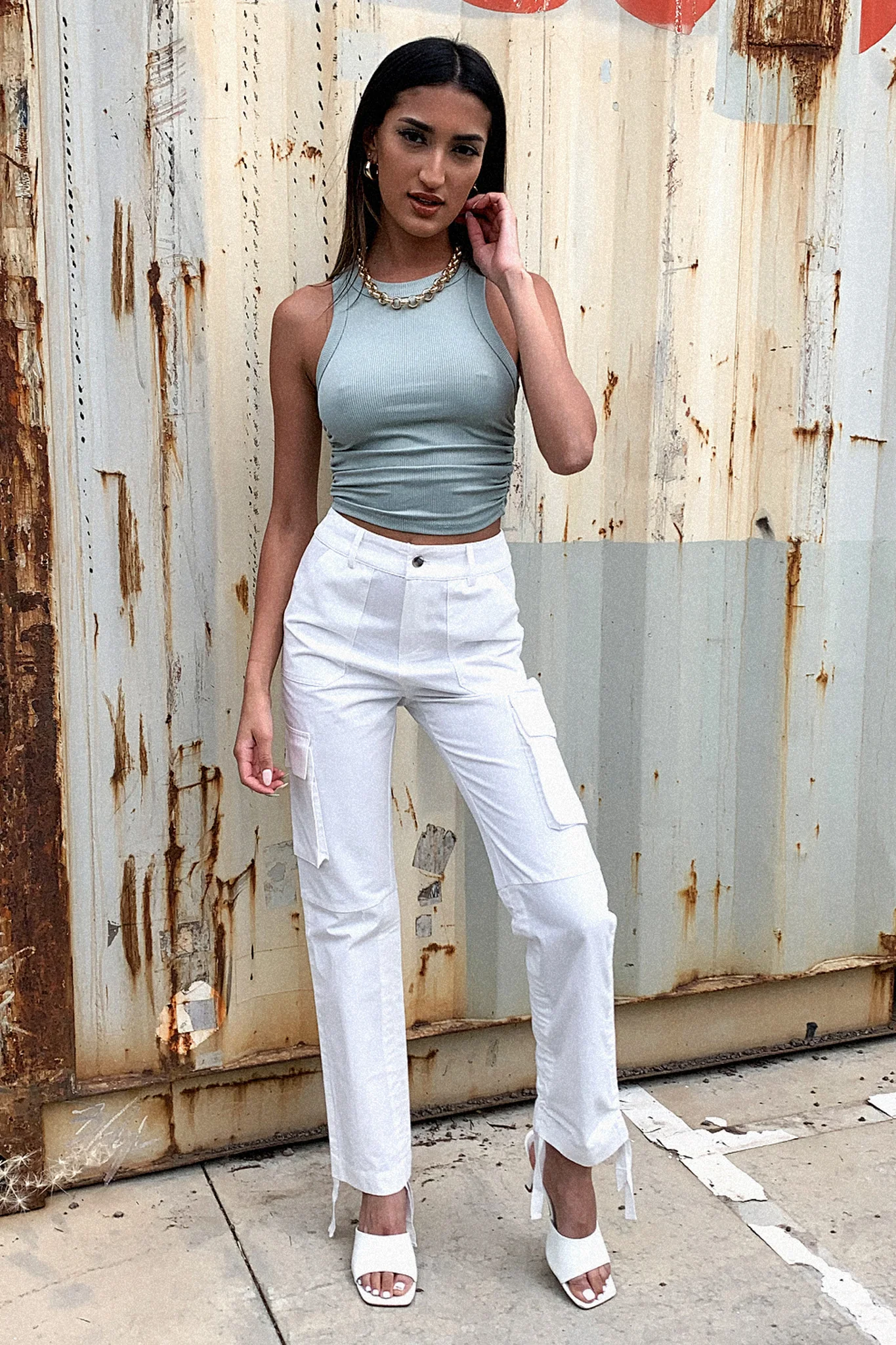 Manhattan Crop - Sage - Image 2