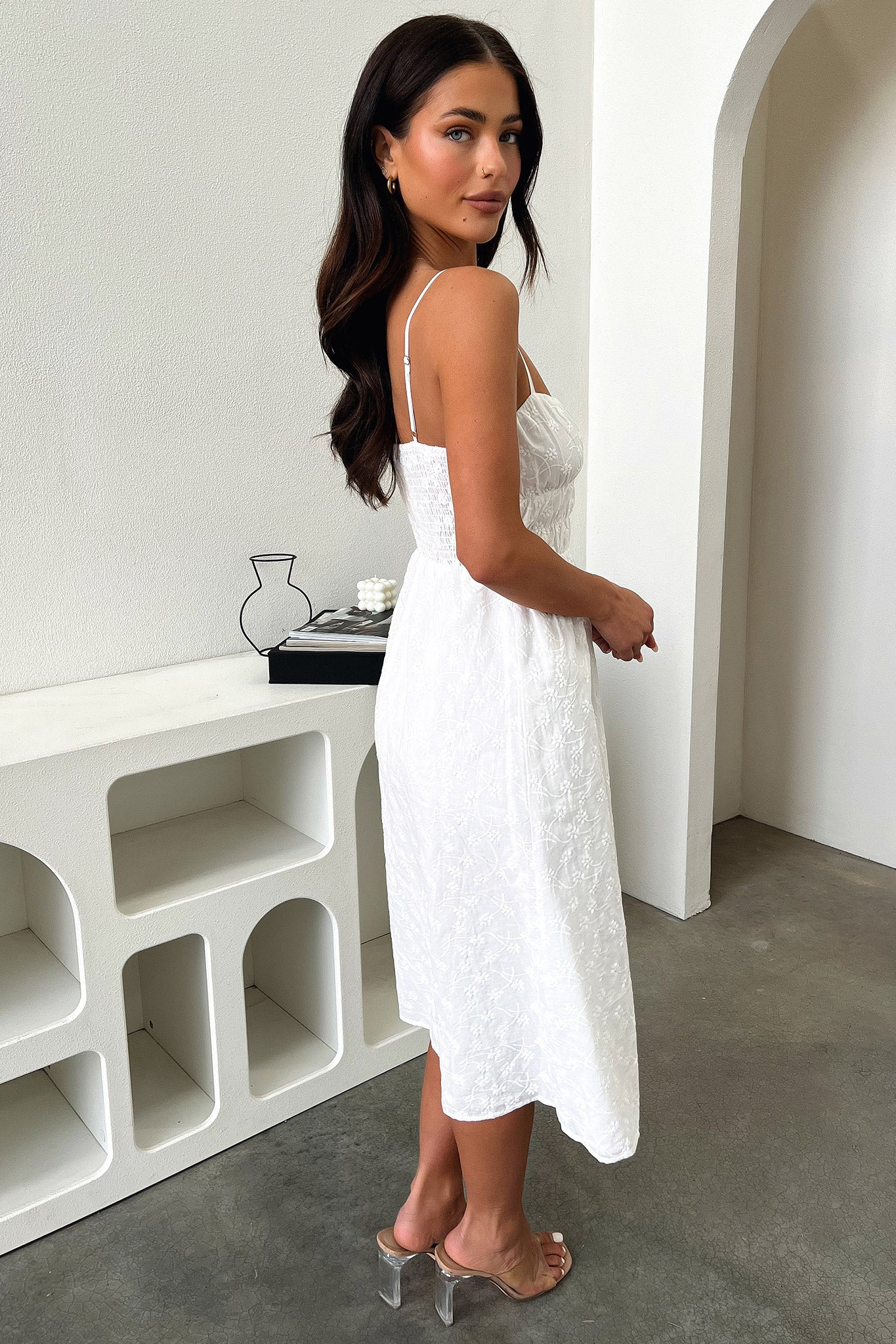Mik Midi Dress - White - Image 5