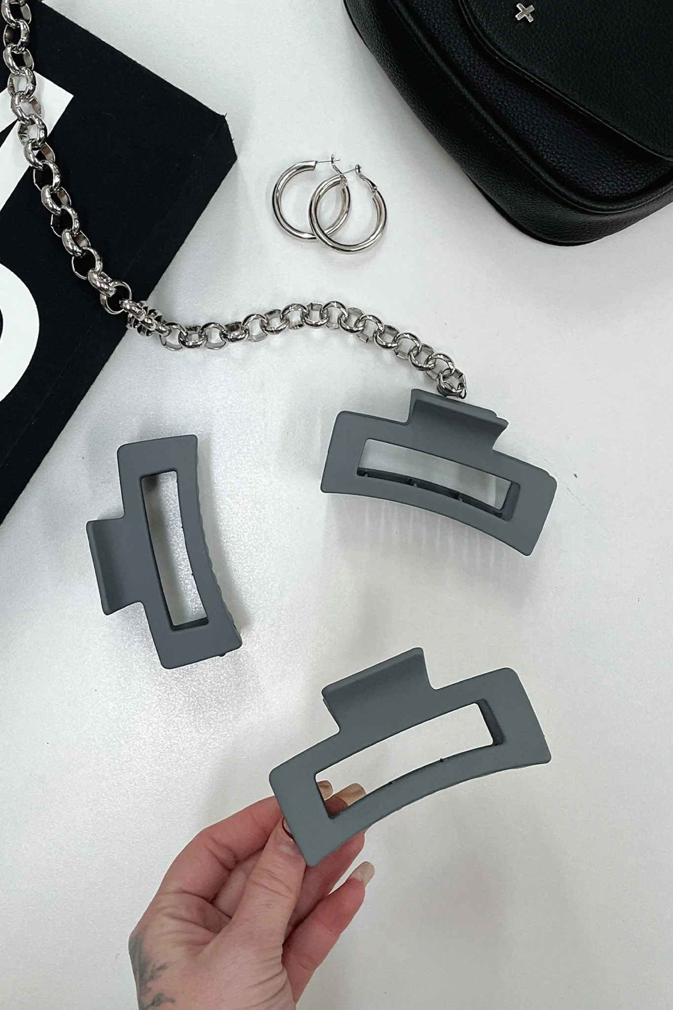 Mika Claw Clip - Grey - Image 5