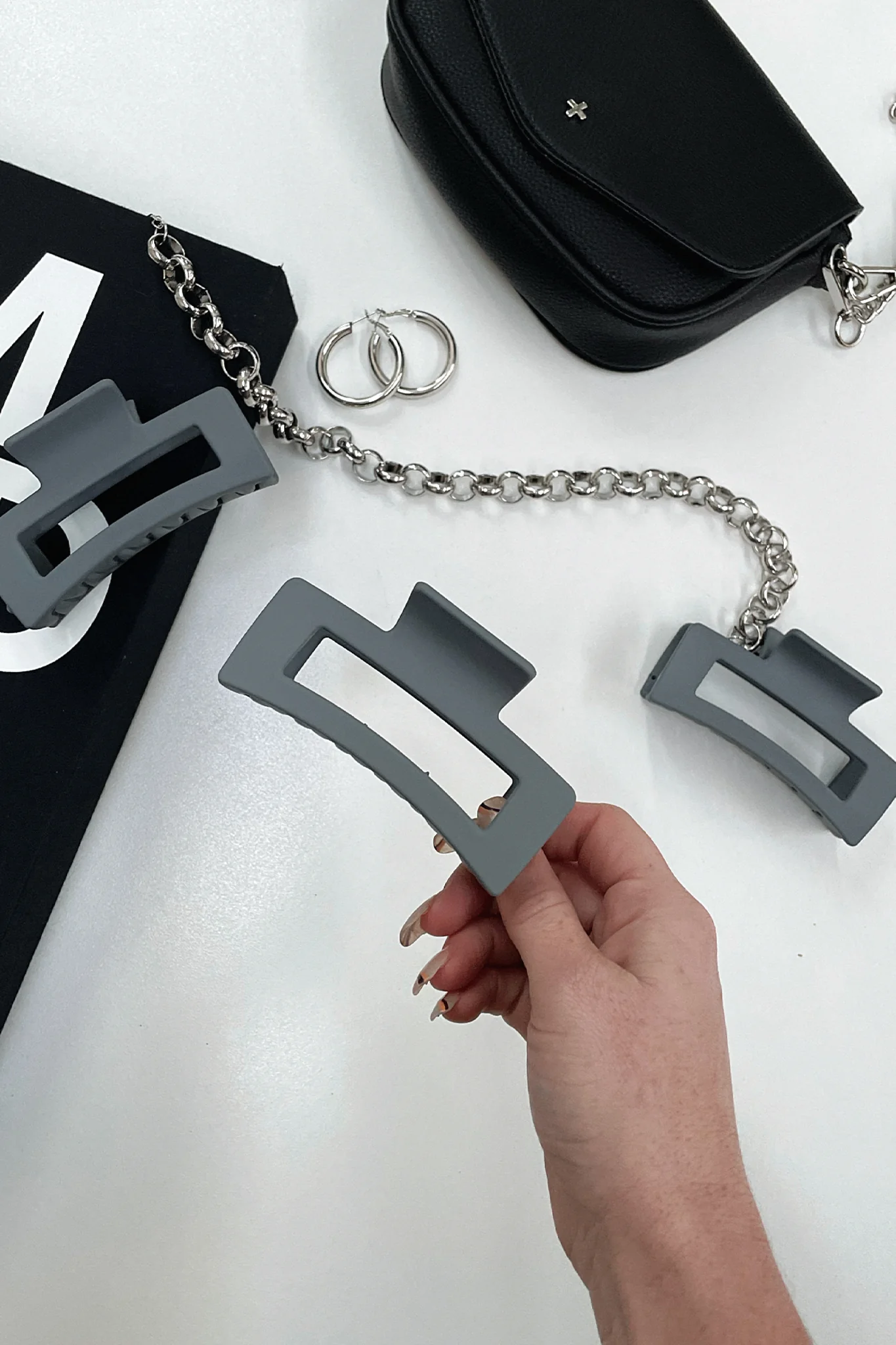 Mika Claw Clip - Grey - Image 6