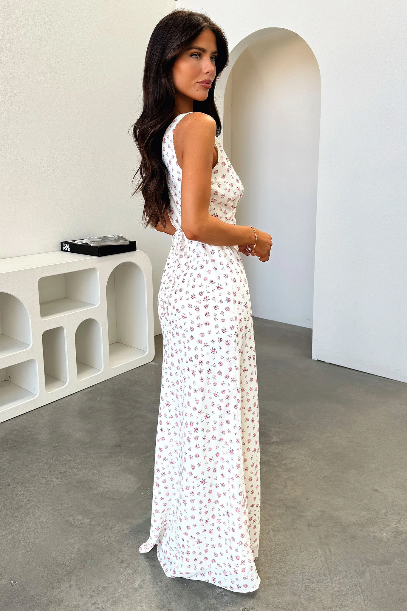 Naf V-Neck Maxi Dress - Rose Floral - Image 5
