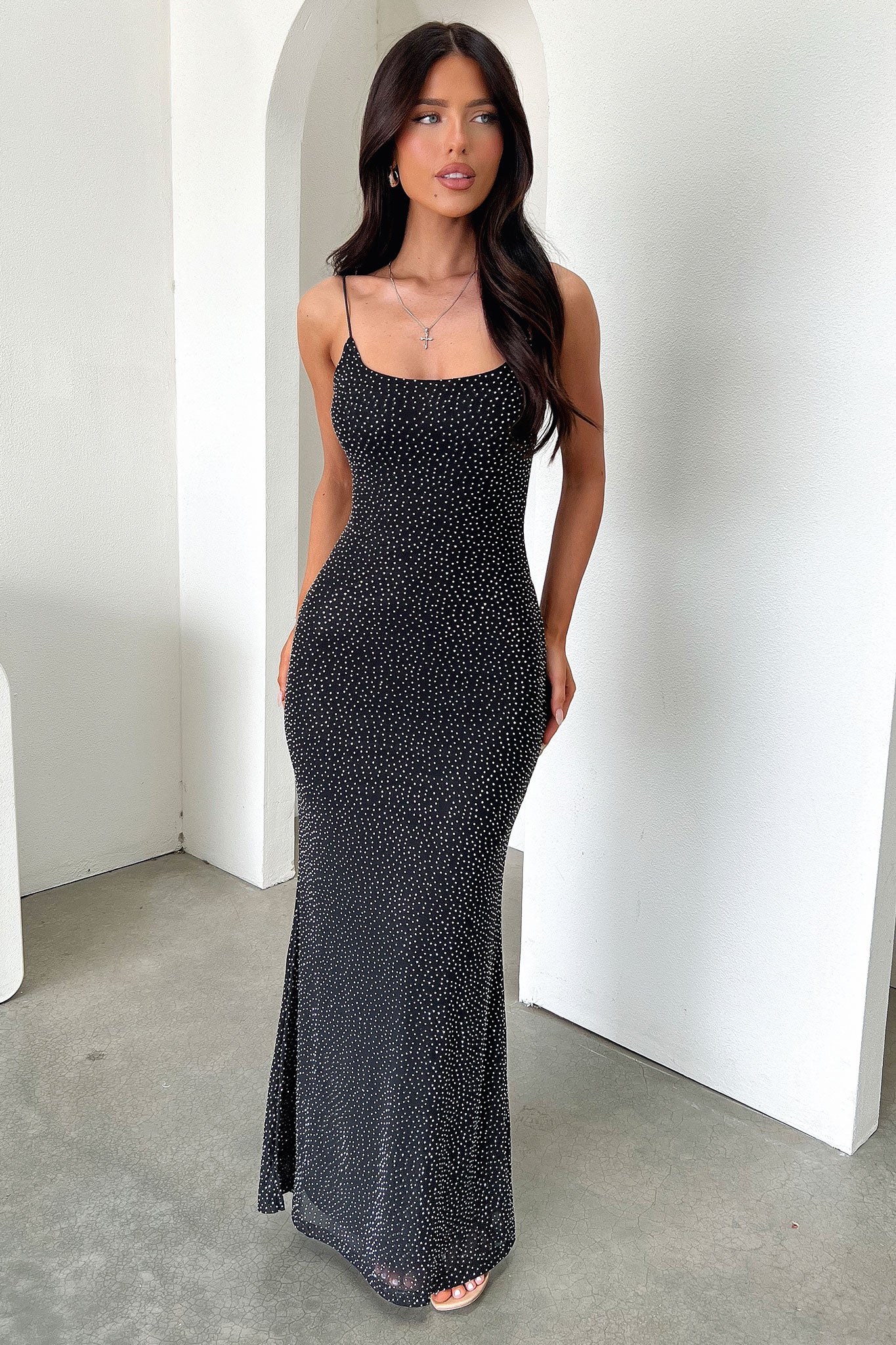 Nalani Embellished Maxi Dress - Black - Image 5