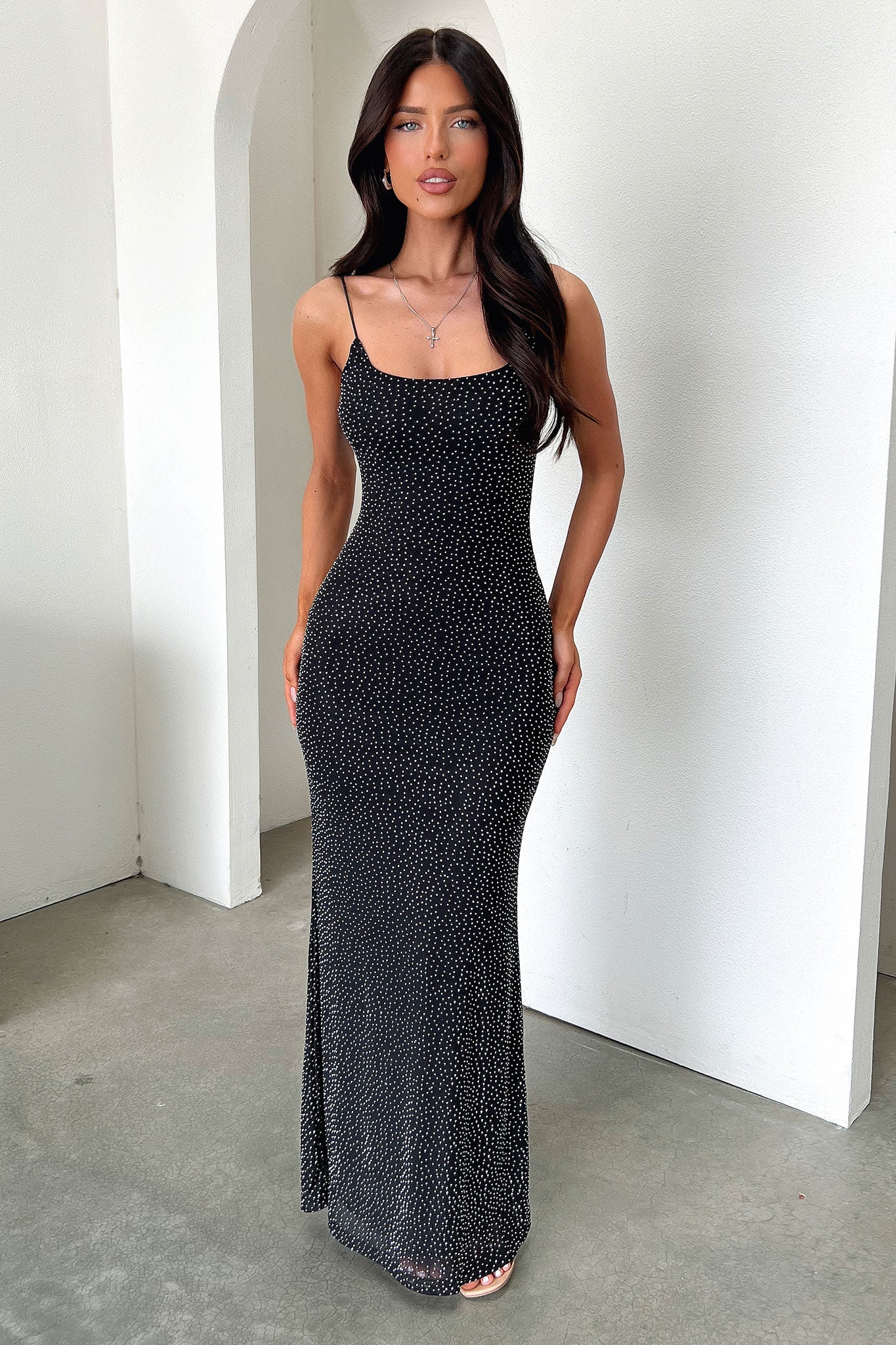 Nalani Embellished Maxi Dress - Black - Image 6