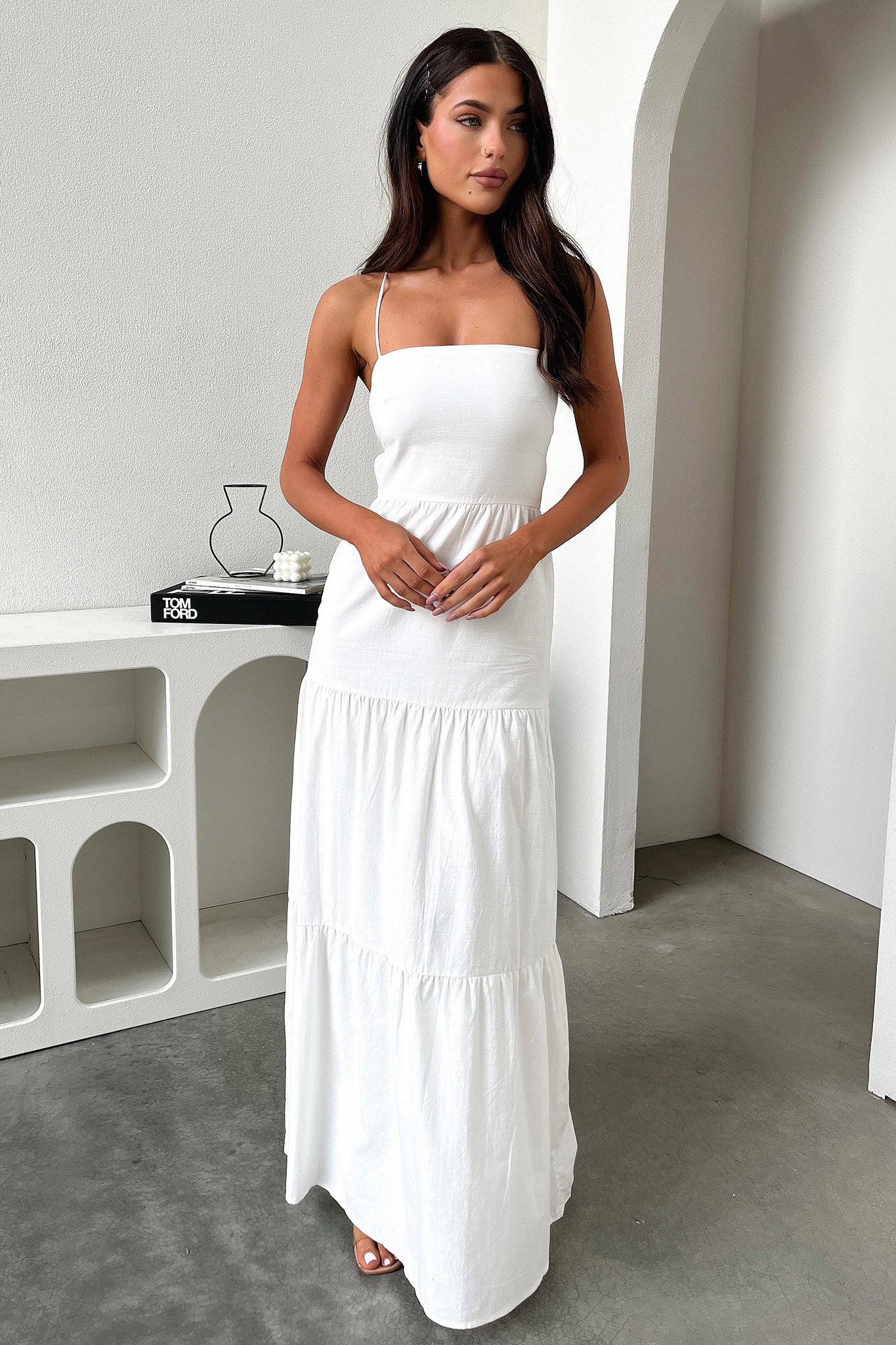 Nethia Maxi Dress - White - Image 5