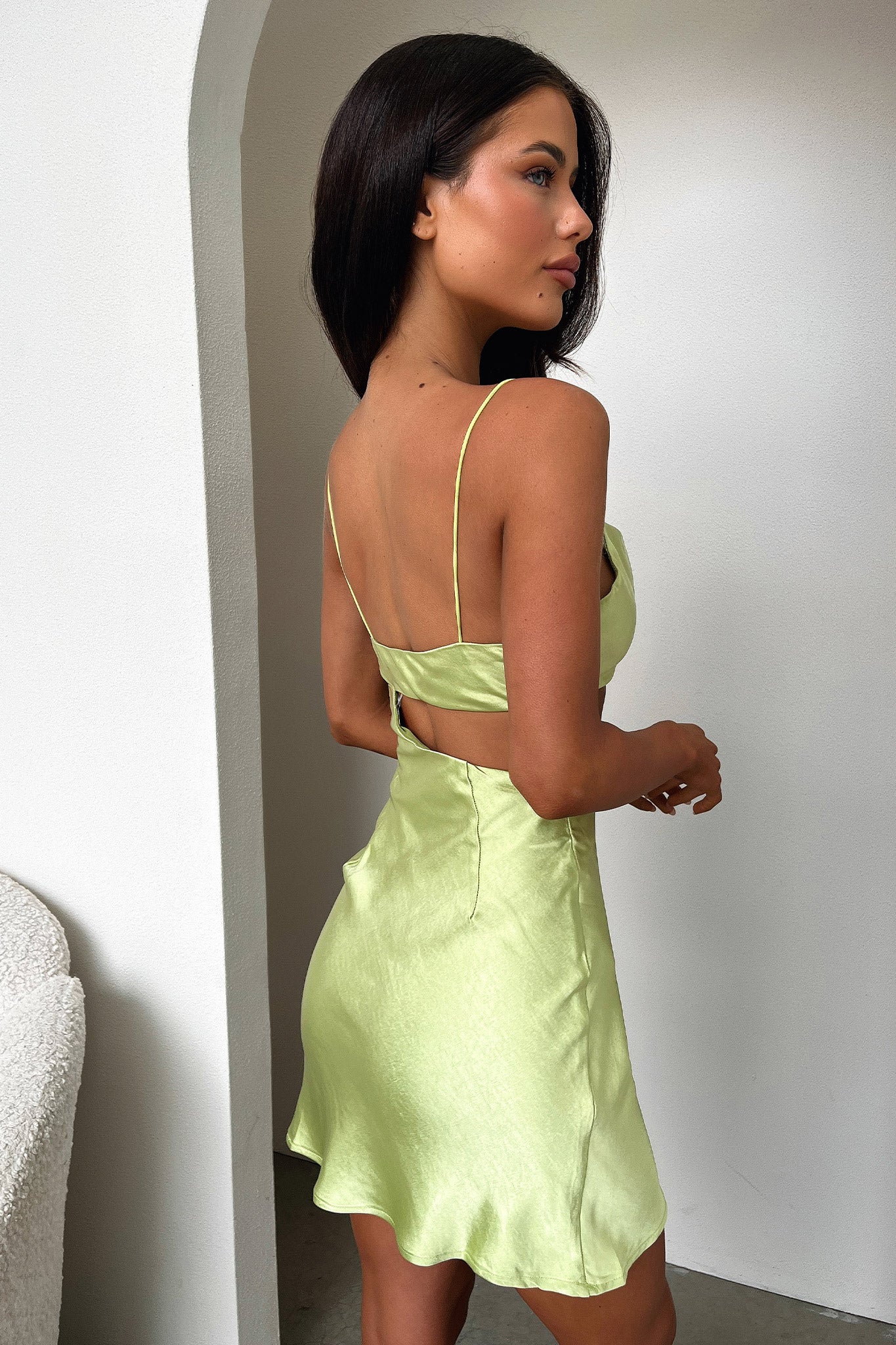 Oasis Mini Dress - Green - Image 8