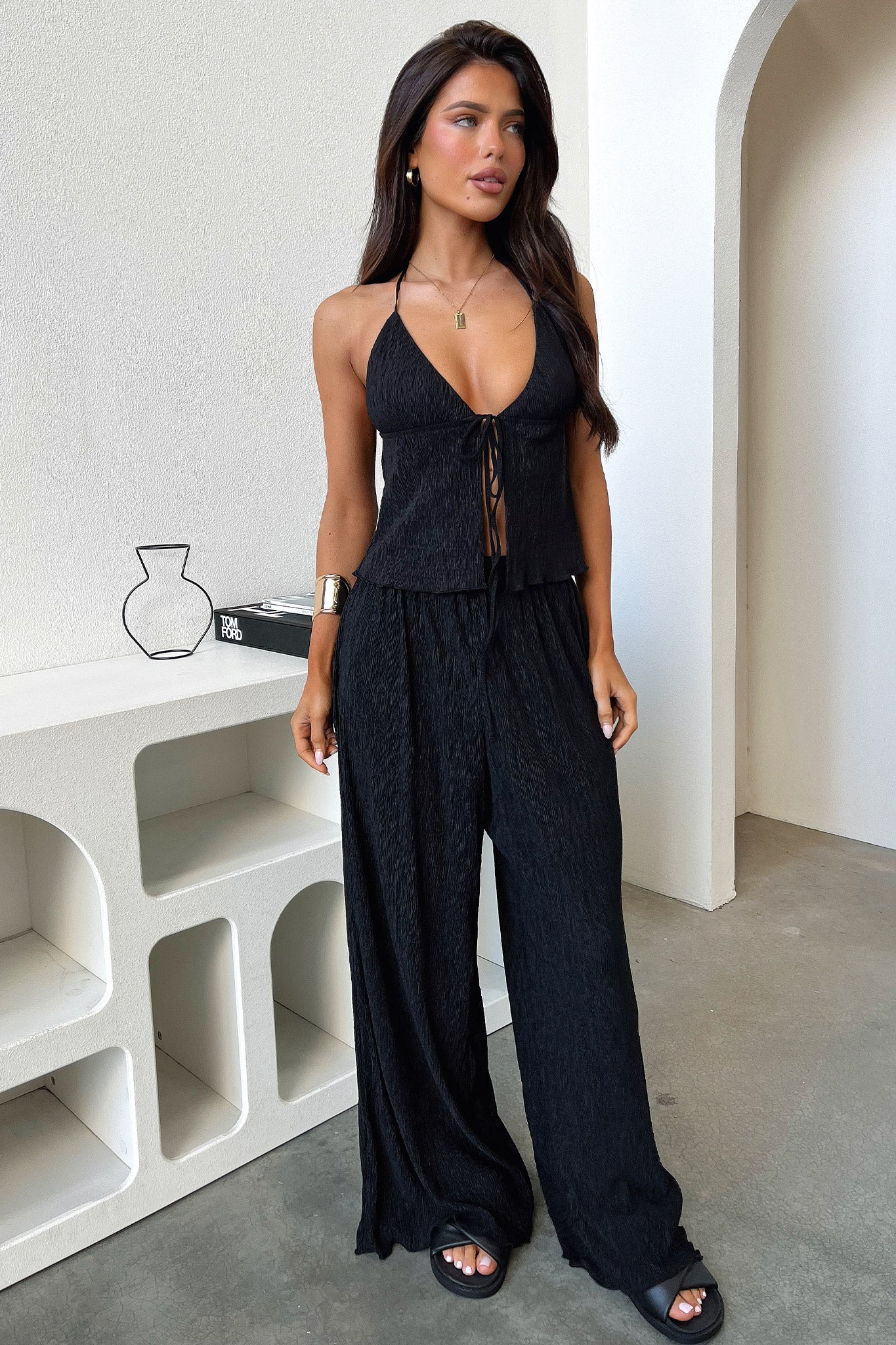 Prisha Halter Top - Black - Image 6