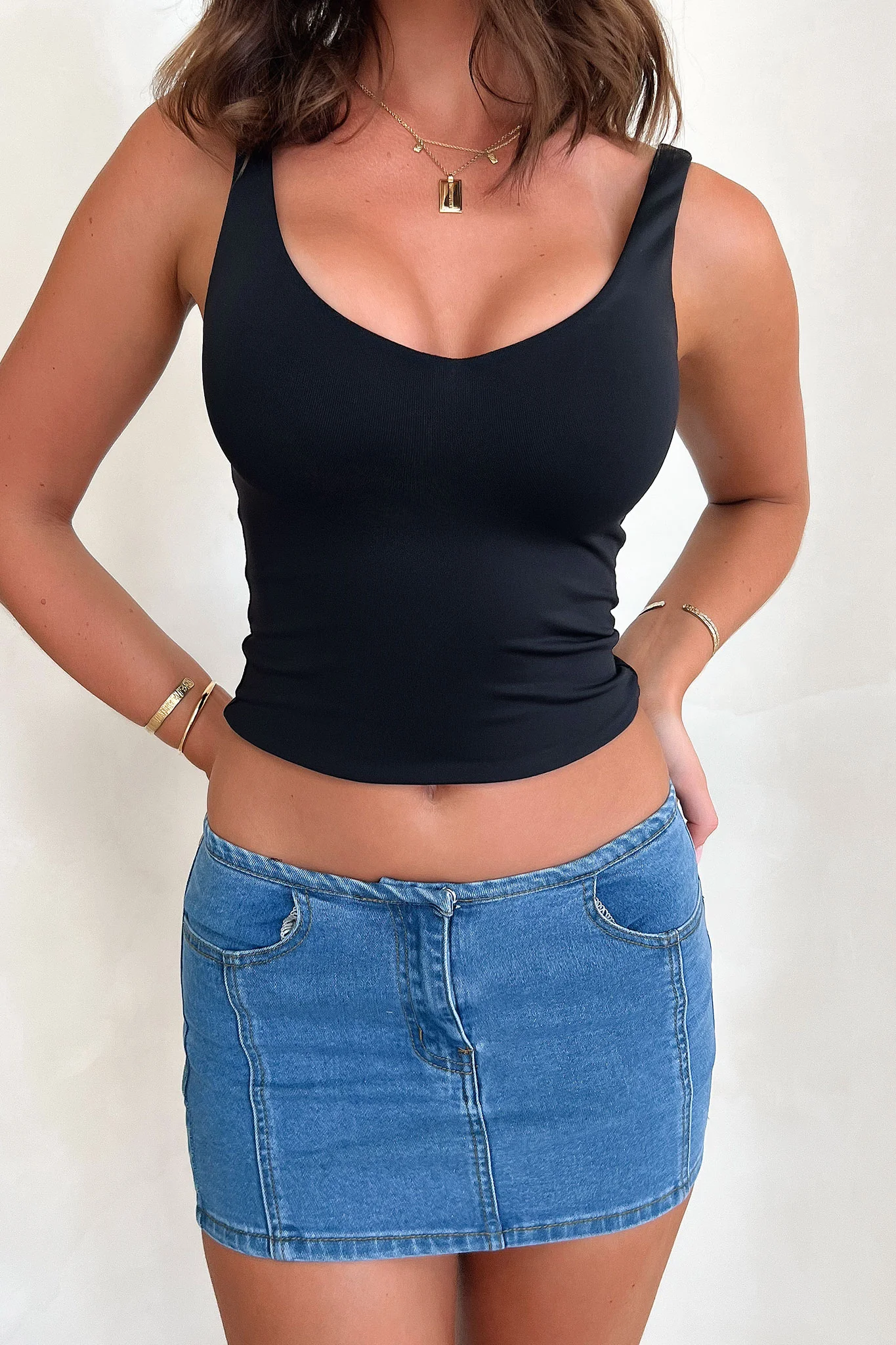 Rosetta Mini Denim Skirt - Blue - Image 3