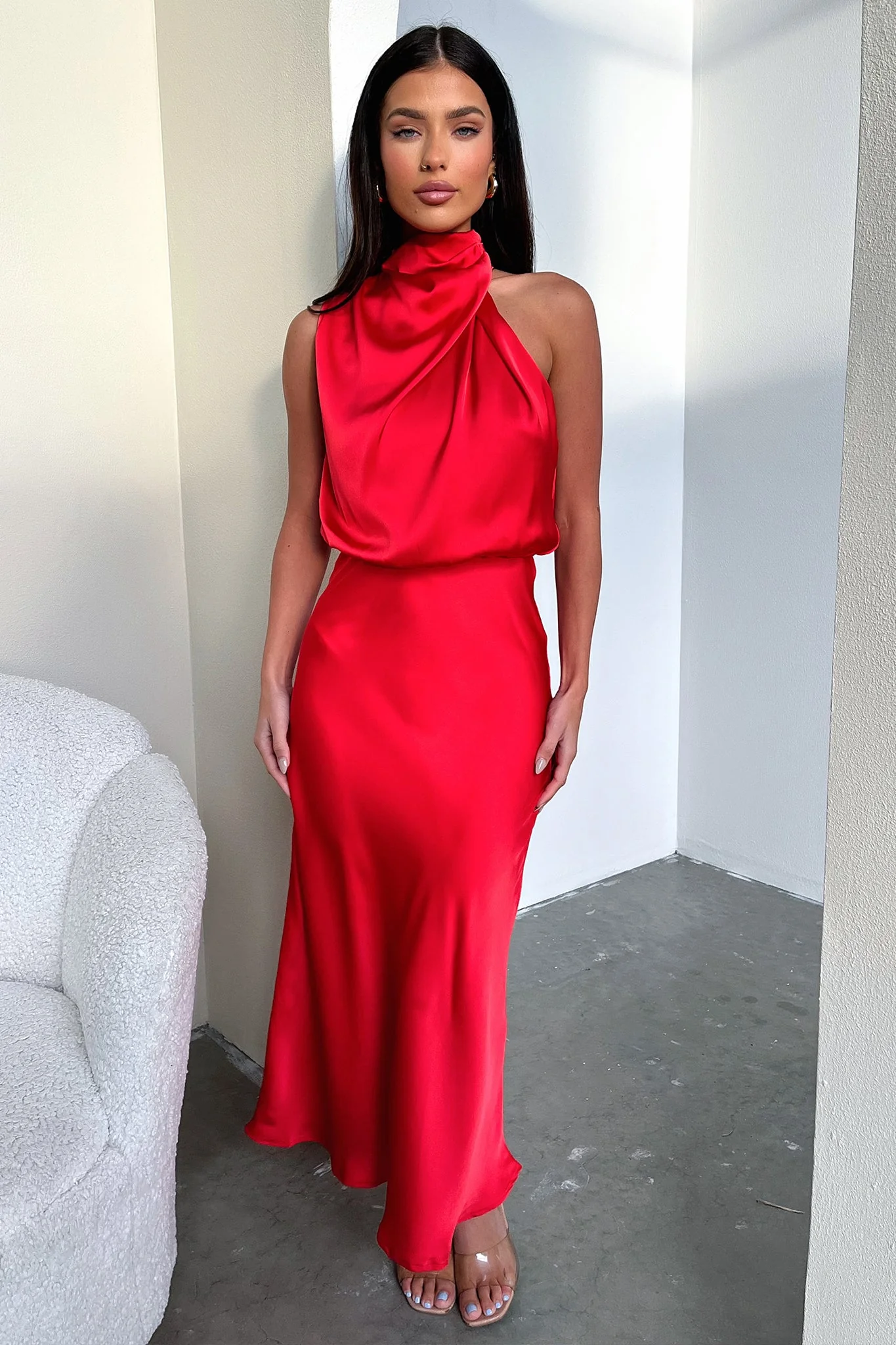 Santorini Maxi Dress - Red - Image 2