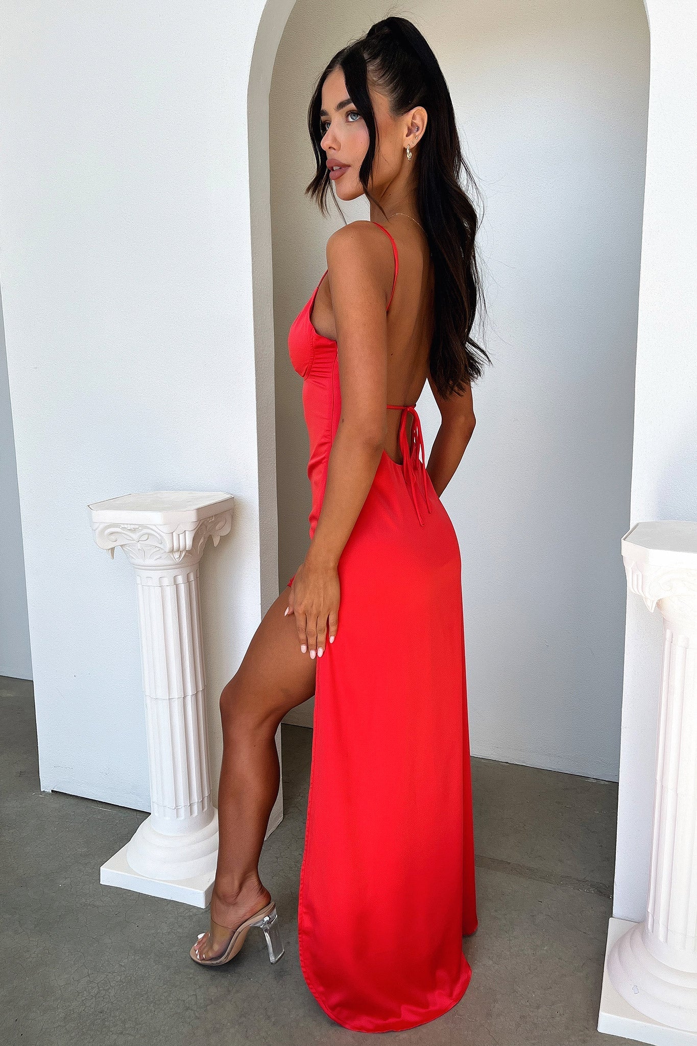 Sarcia Maxi Dress - Red - Image 7