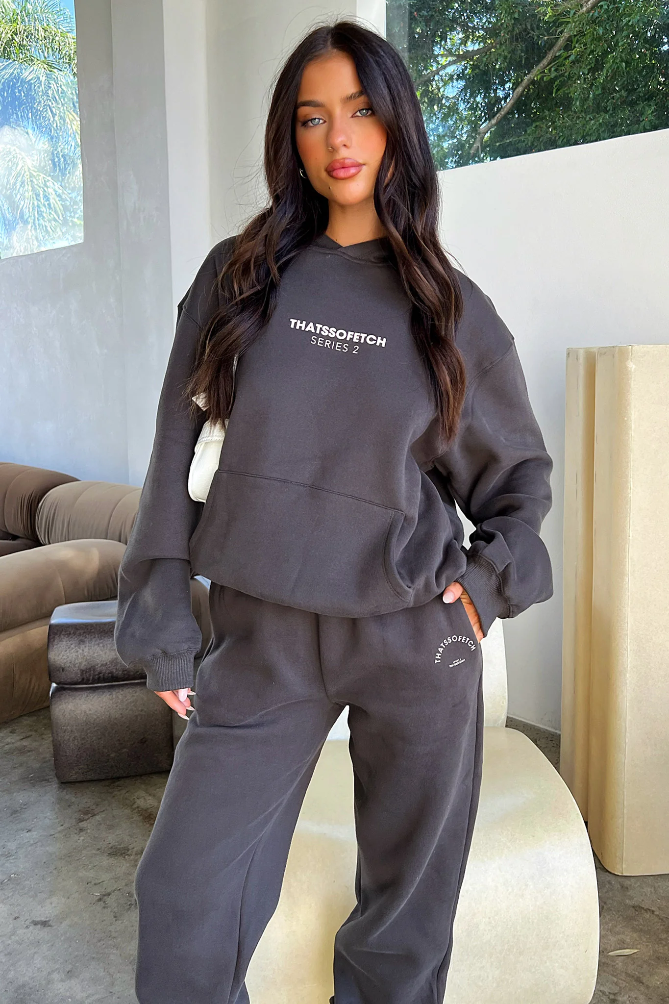 Series 2 Sweatpants - Charcoal / Beige - Image 2