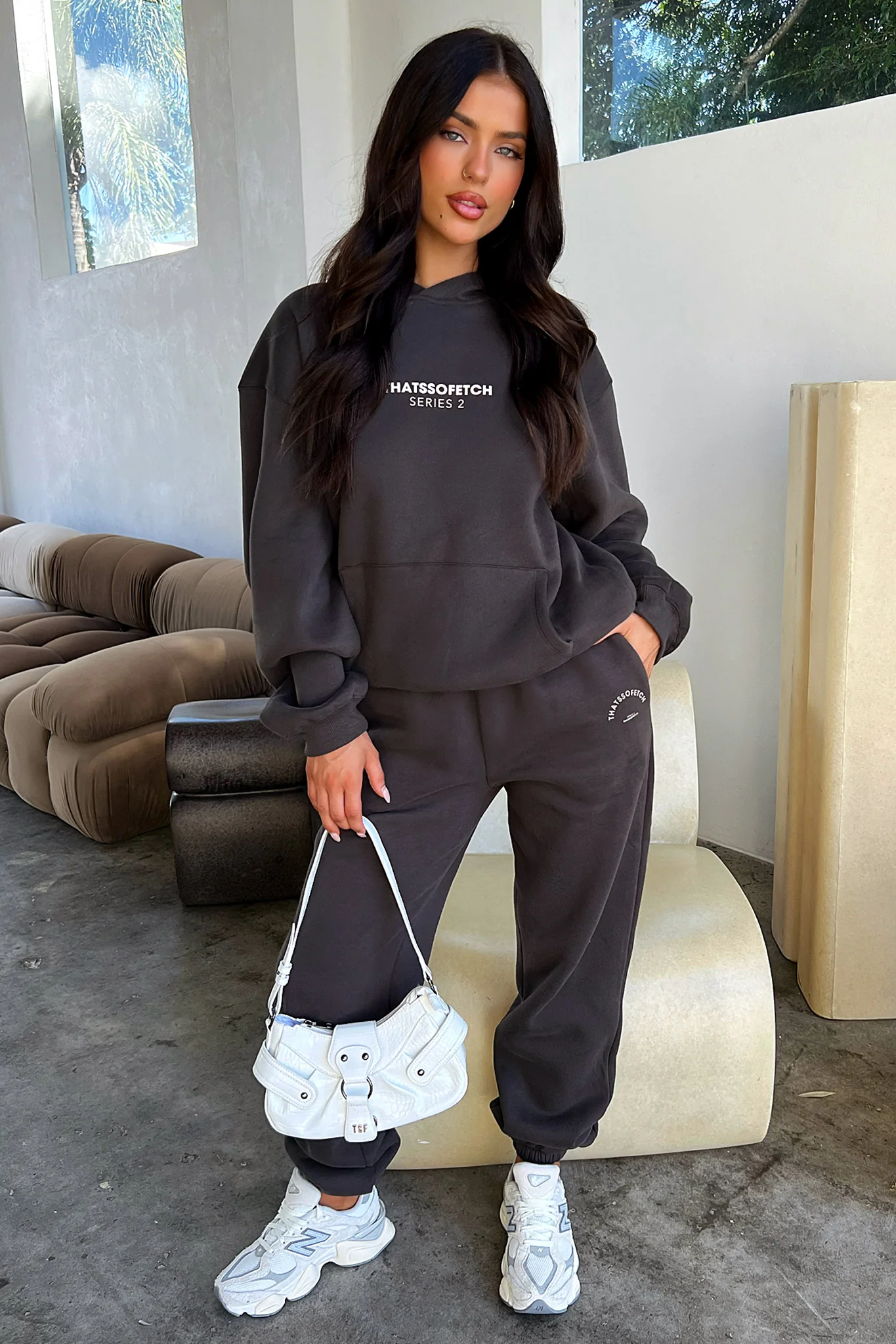 Series 2 Sweatpants - Charcoal / Beige - Image 5