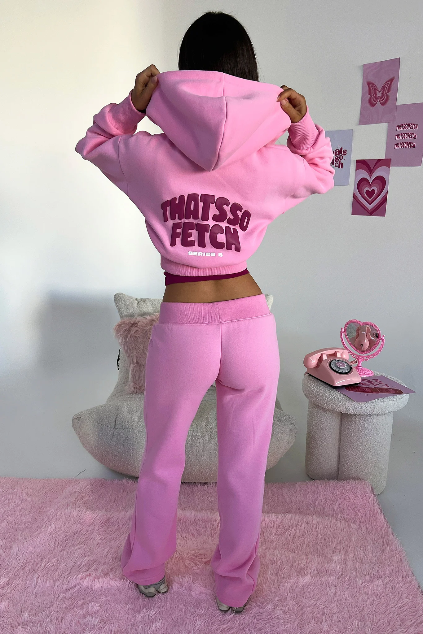 Series 5 Low Rise Sweatpants - Pink/Burgundy - Image 7