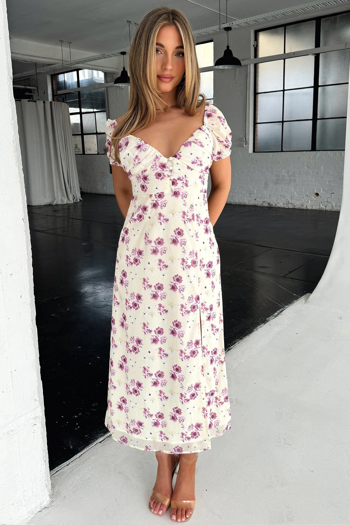 Solem Midi Dress - Yellow Floral - Image 5
