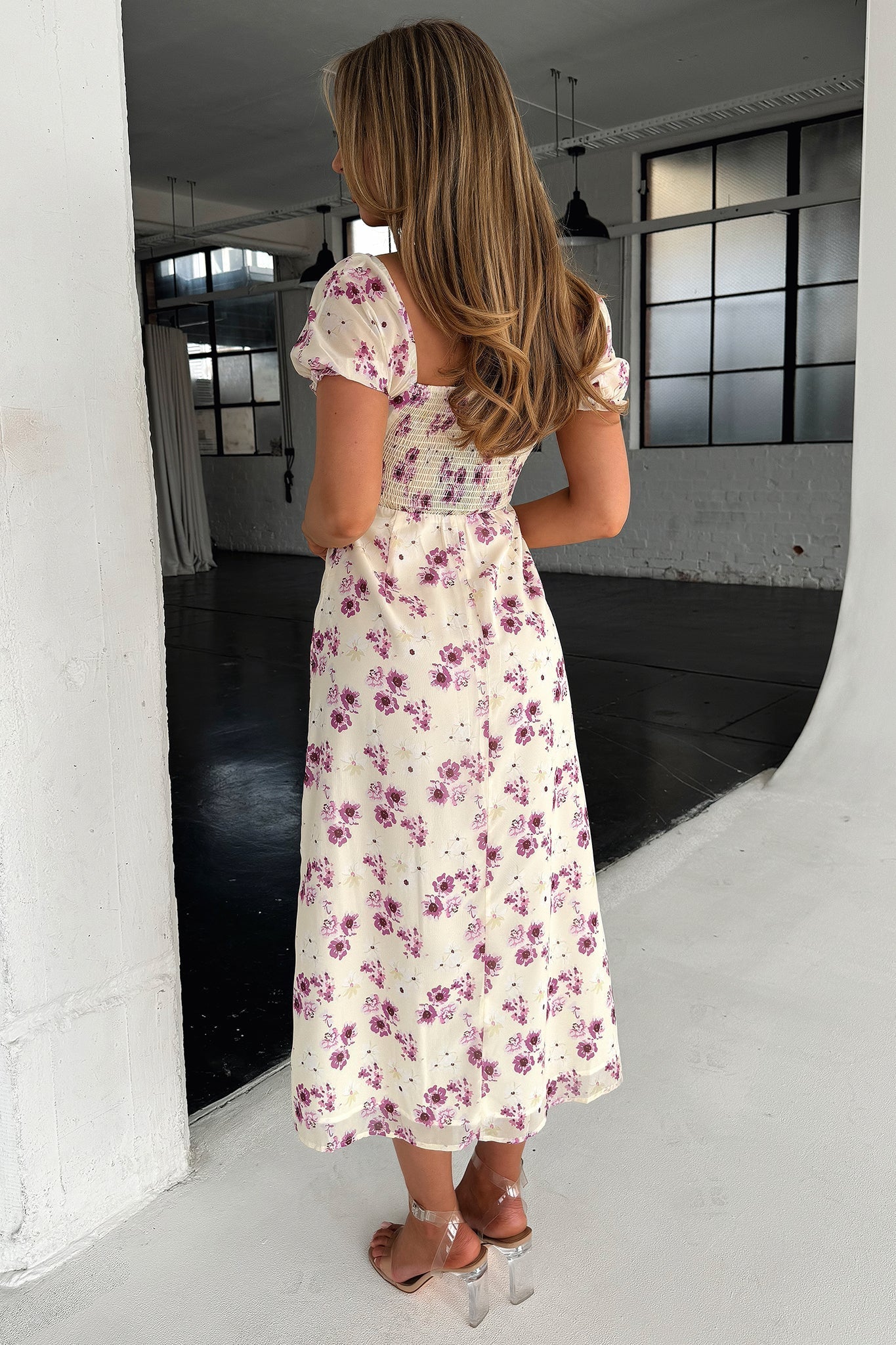 Solem Midi Dress - Yellow Floral - Image 6