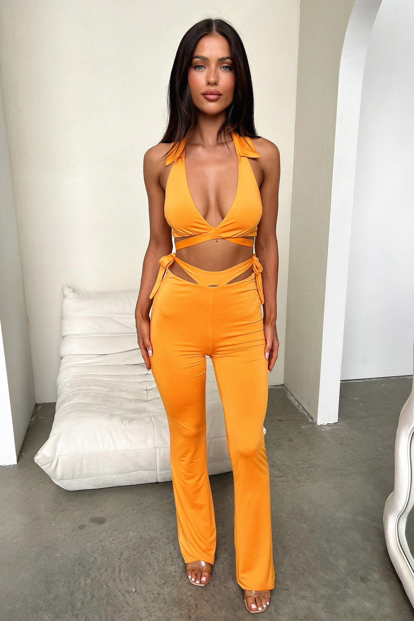 Thia Flare Pants - Orange - Image 3