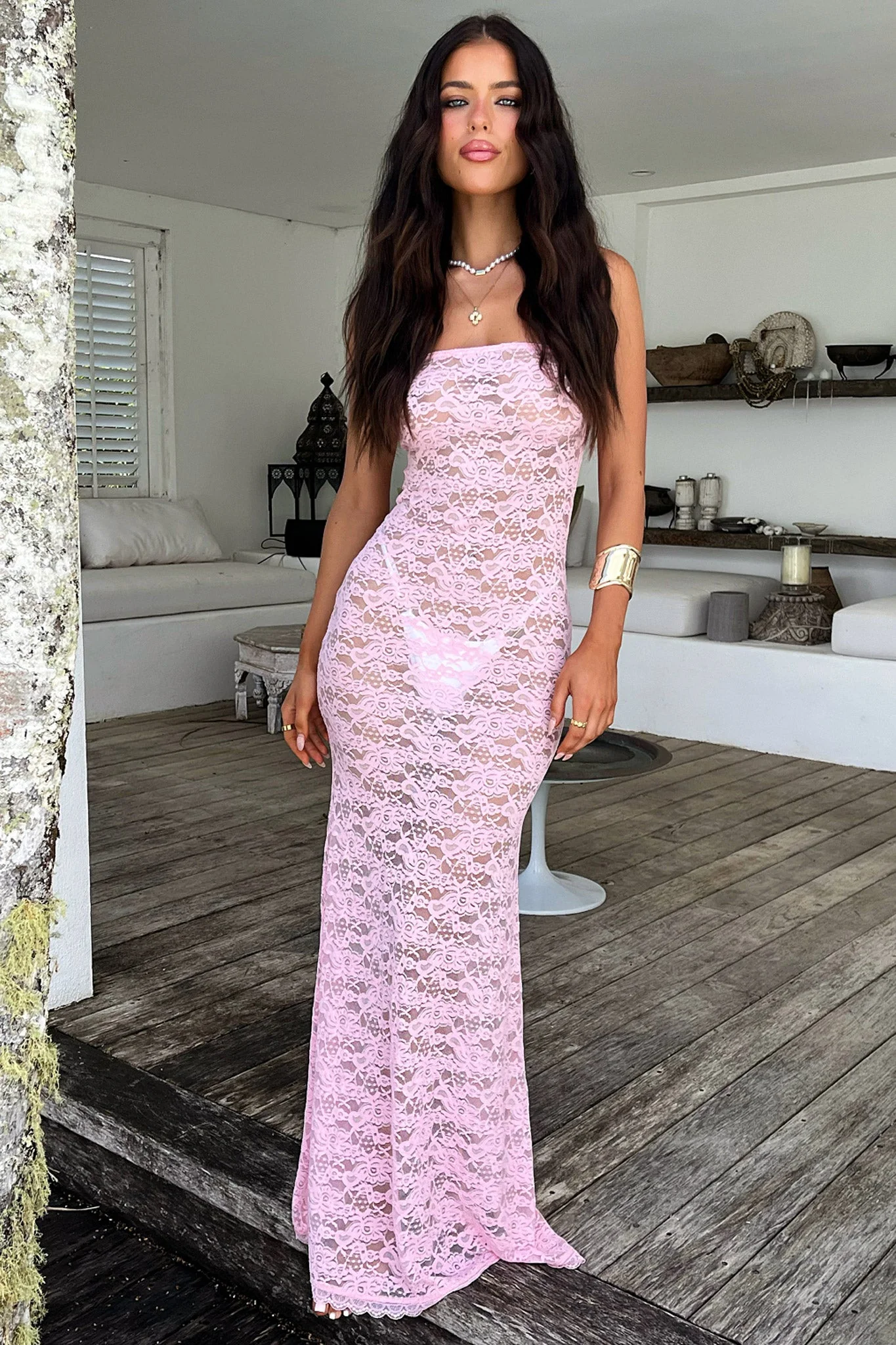 Veradi Maxi Dress - Baby Pink - Image 3